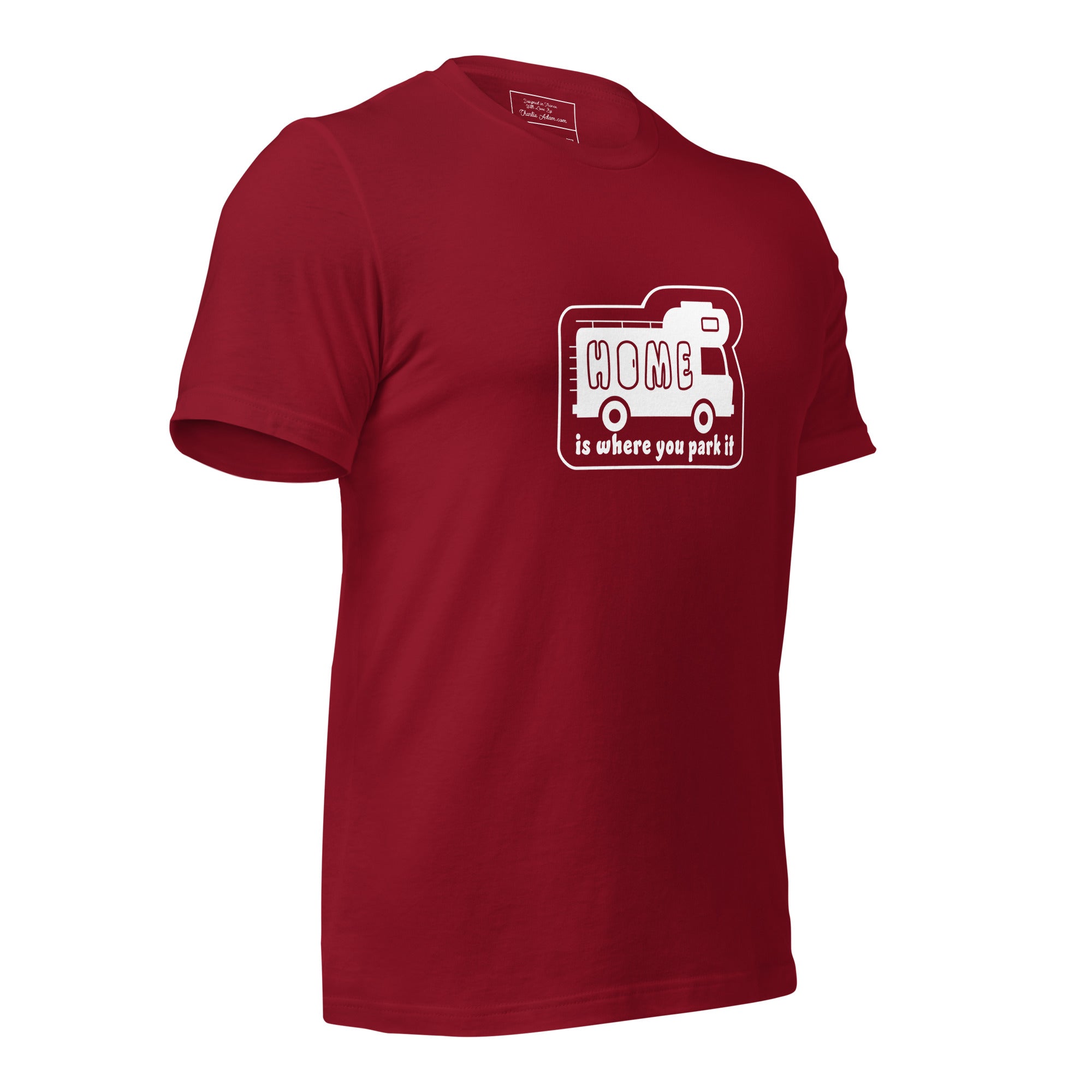 Unisex cotton t-shirt Bold Camper Van on dark colors