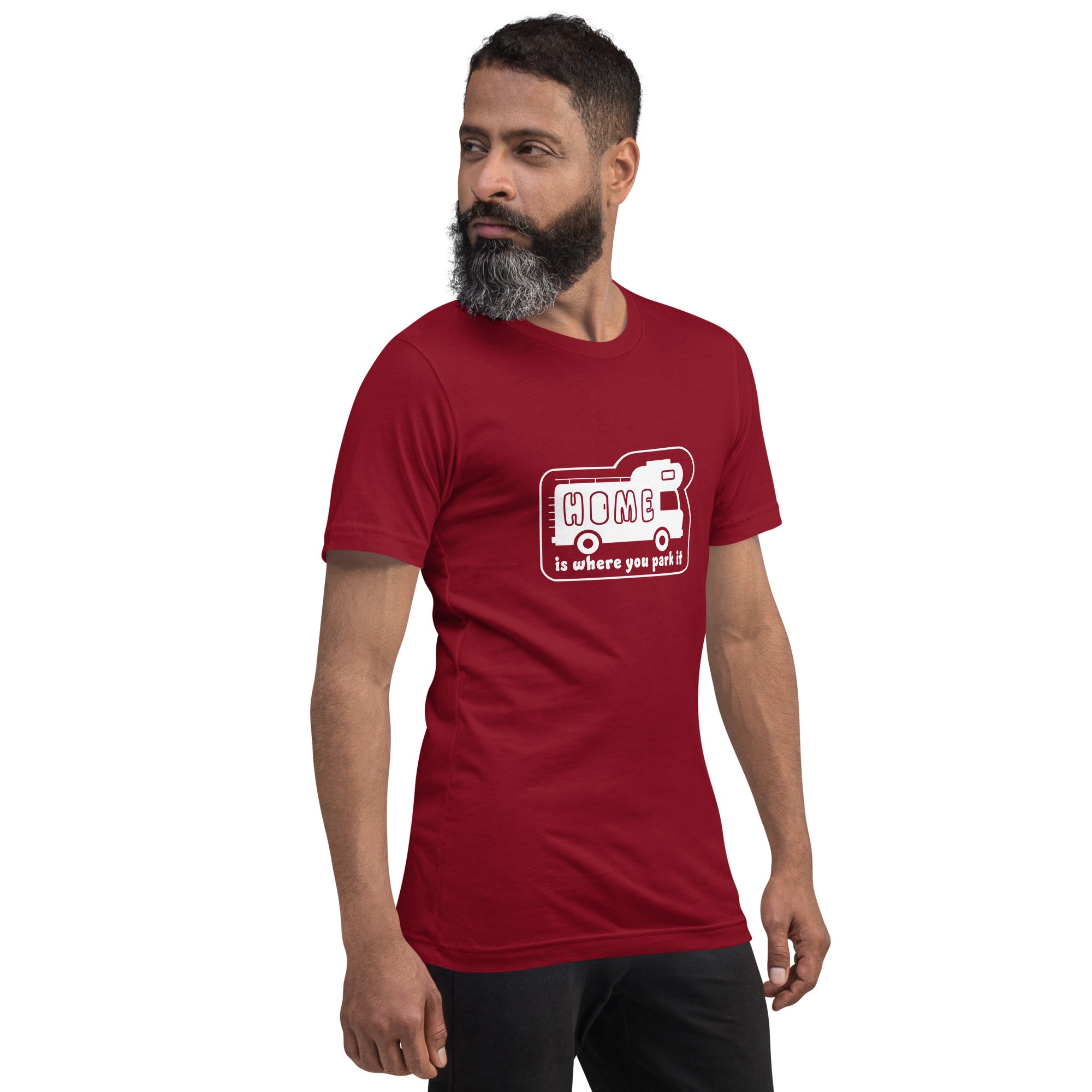 Unisex cotton t-shirt Bold Camper Van on dark colors