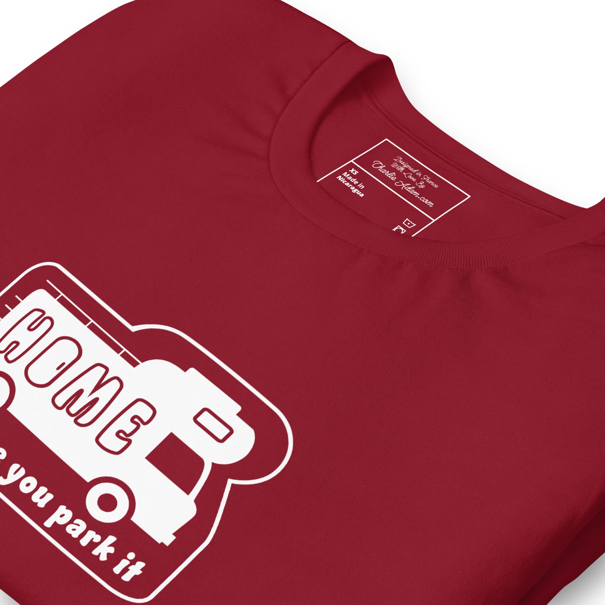 Unisex cotton t-shirt Bold Camper Van on dark colors