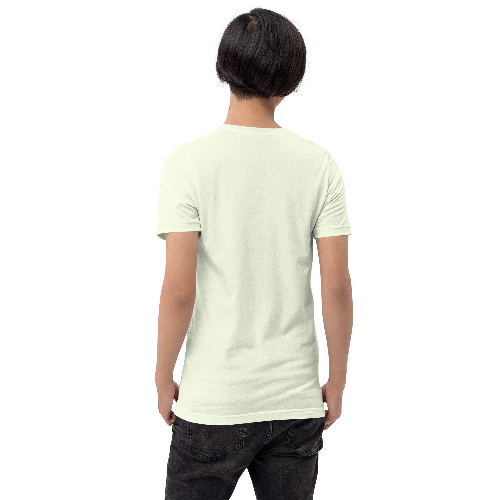 T-shirt en coton unisexe Gondolas in the mist sur couleurs vives