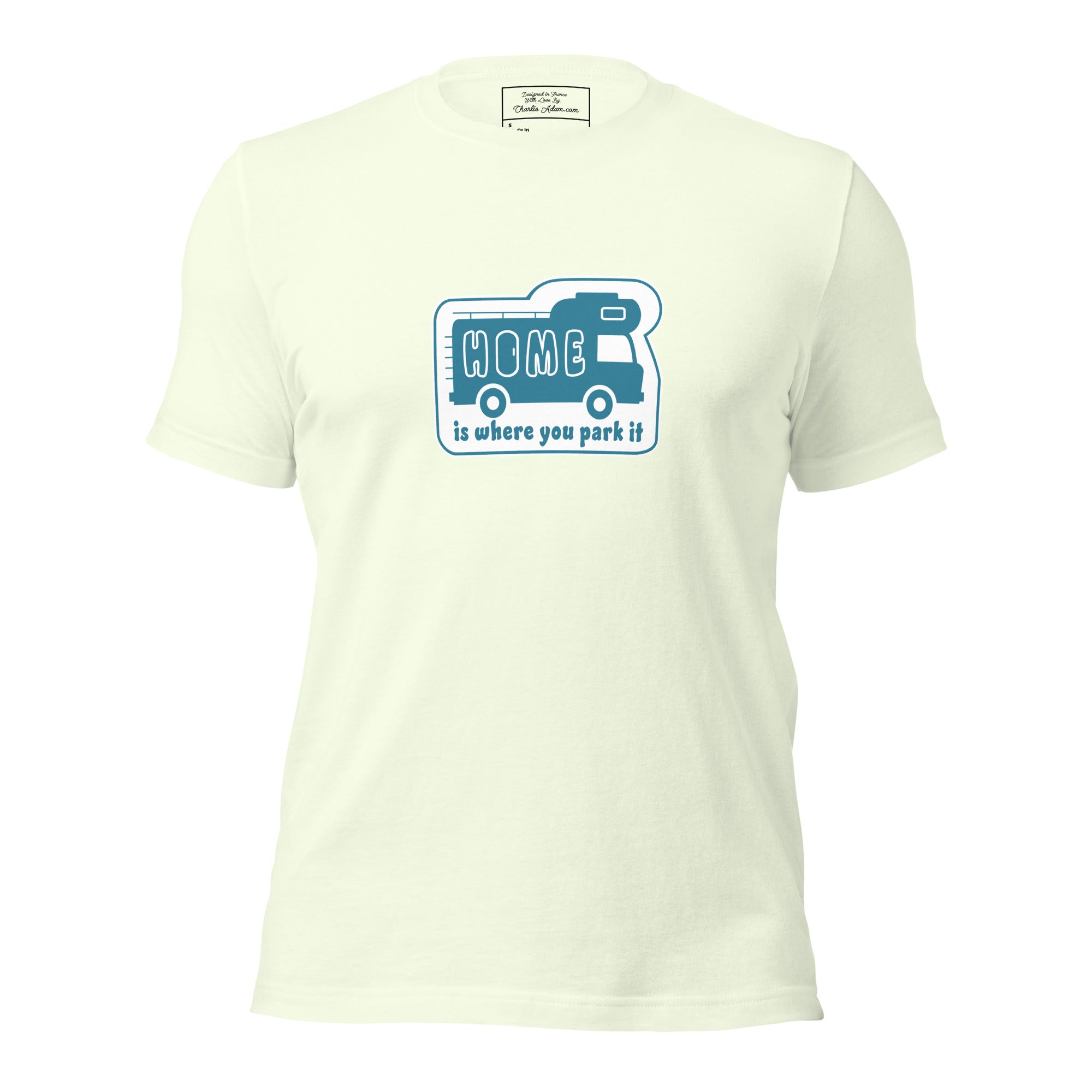 Unisex cotton t-shirt Bold Camper Van on light colors
