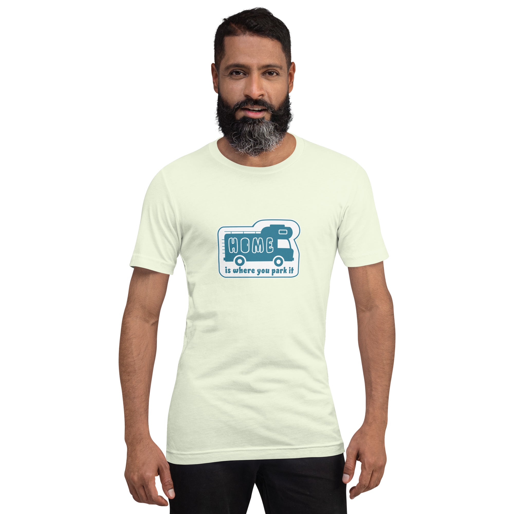 Unisex cotton t-shirt Bold Camper Van on light colors