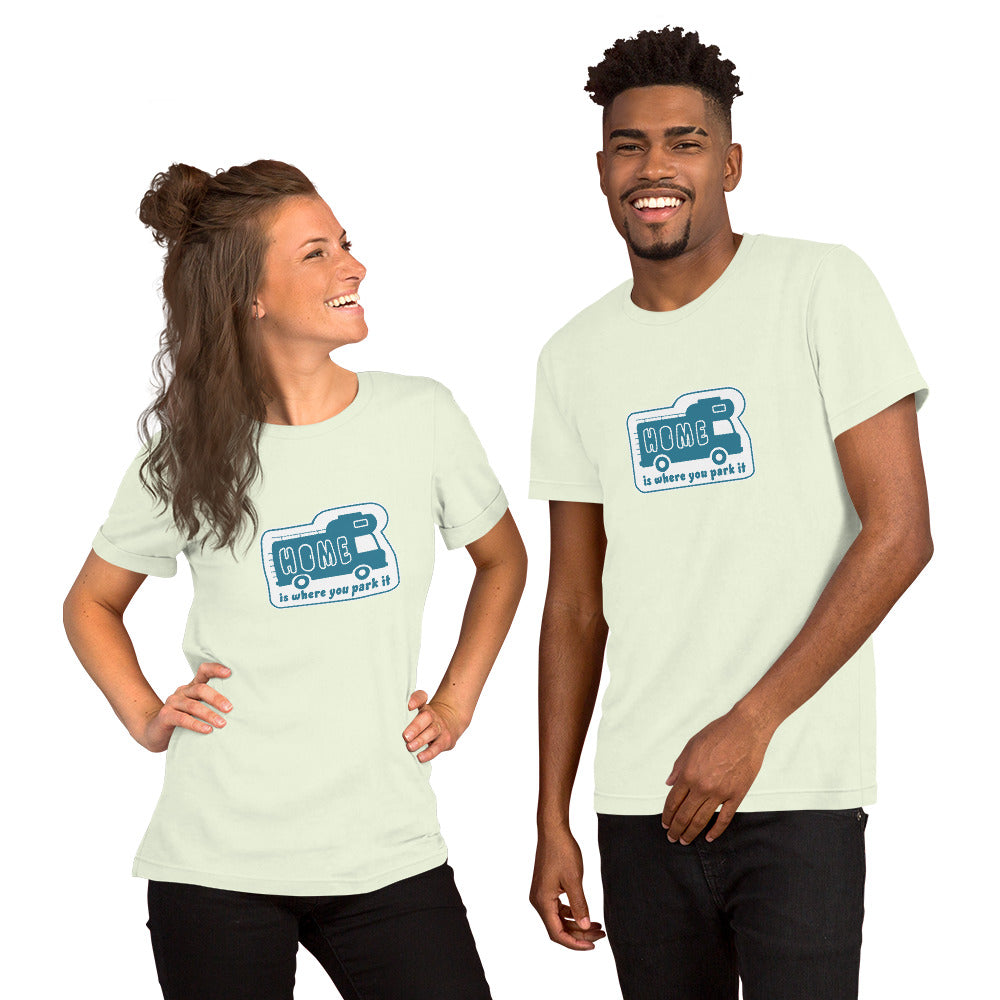 Unisex cotton t-shirt Bold Camper Van on light colors