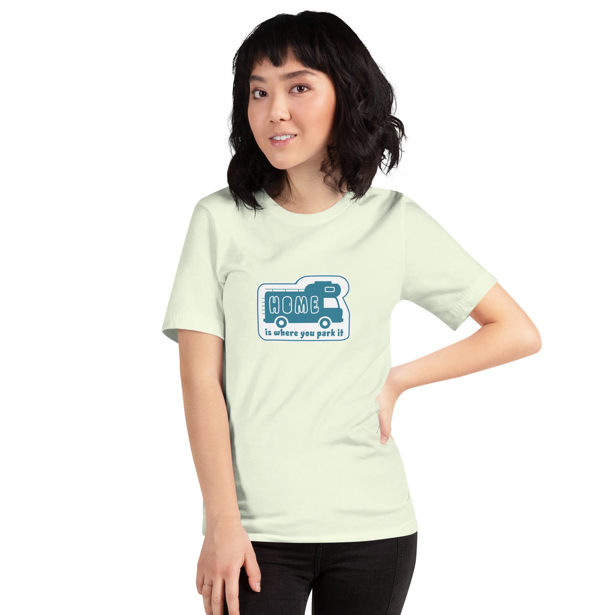 Unisex cotton t-shirt Bold Camper Van on light colors