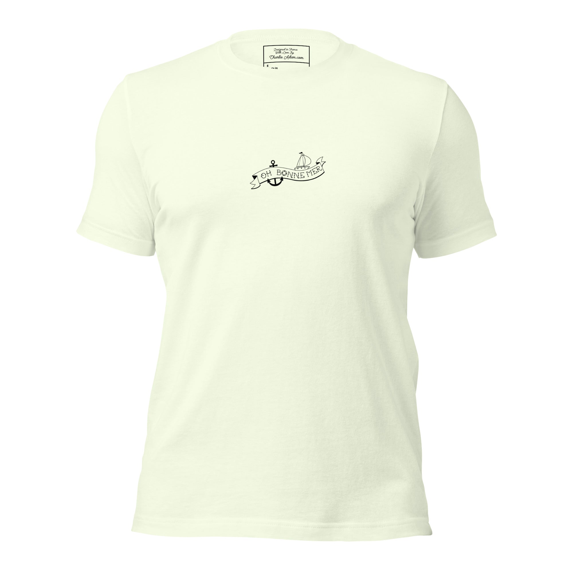 T-shirt en coton unisexe Oh Bonne Mer Tattoo black sur couleurs claires