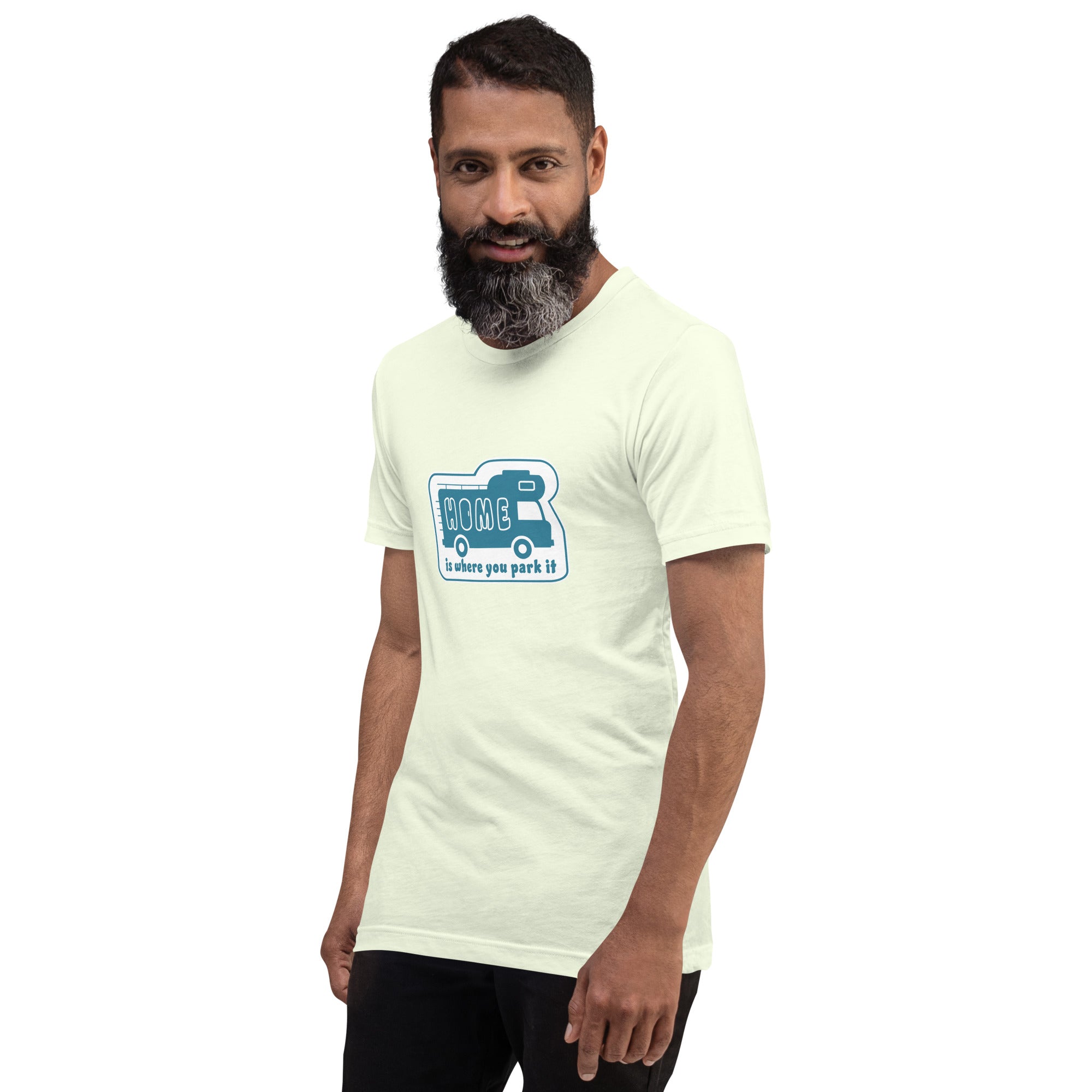 Unisex cotton t-shirt Bold Camper Van on light colors