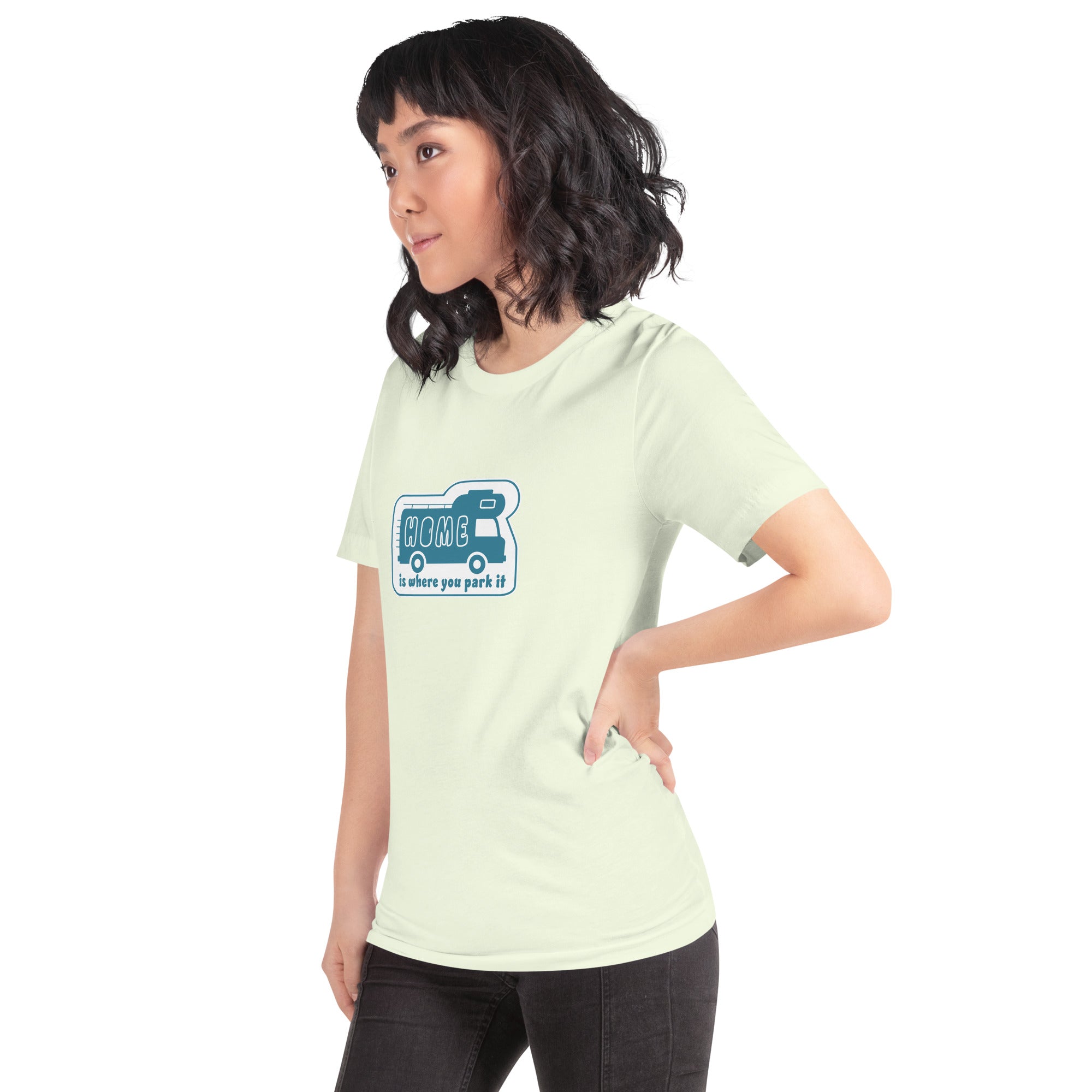 Unisex cotton t-shirt Bold Camper Van on light colors
