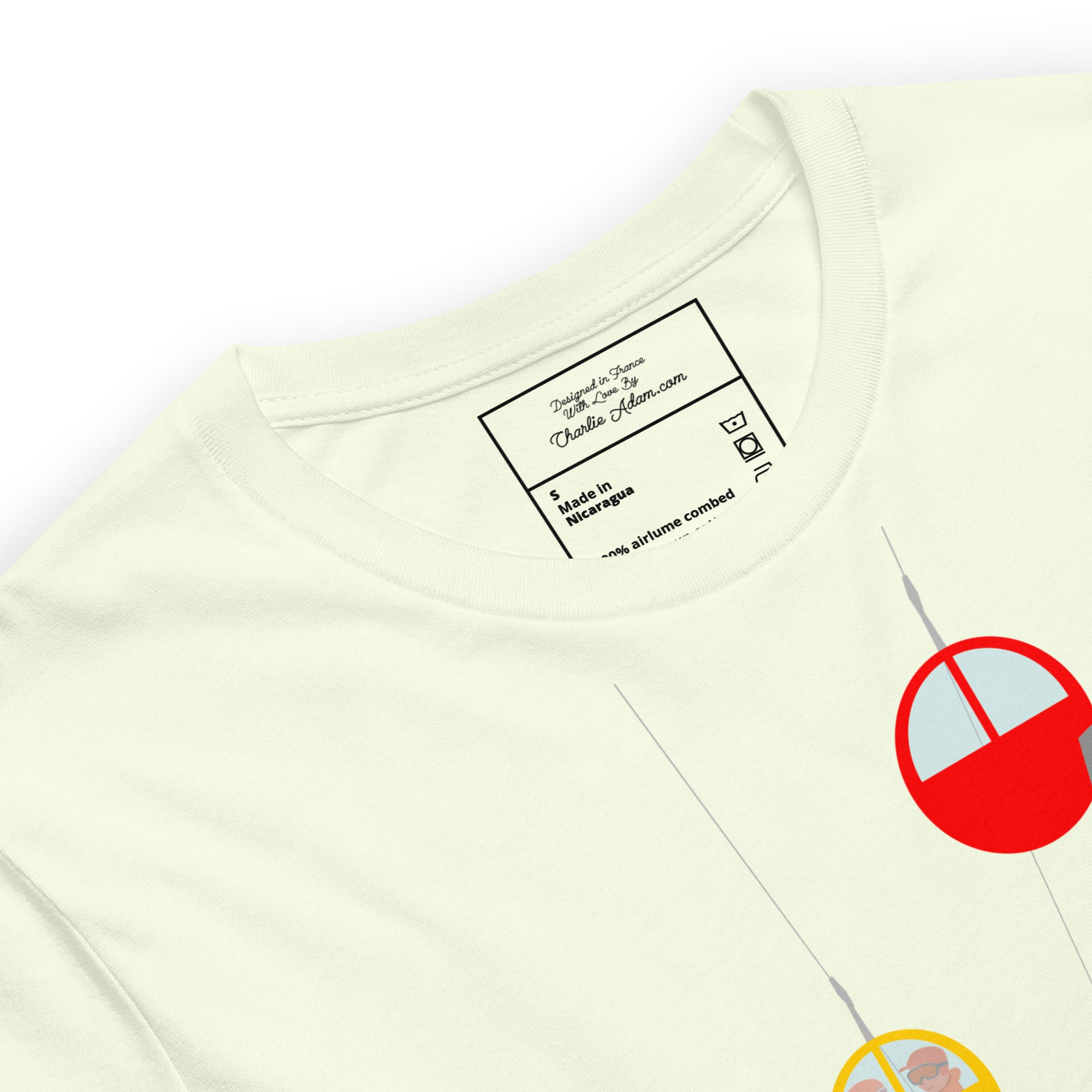 T-shirt en coton unisexe Gondolas in the mist sur couleurs vives