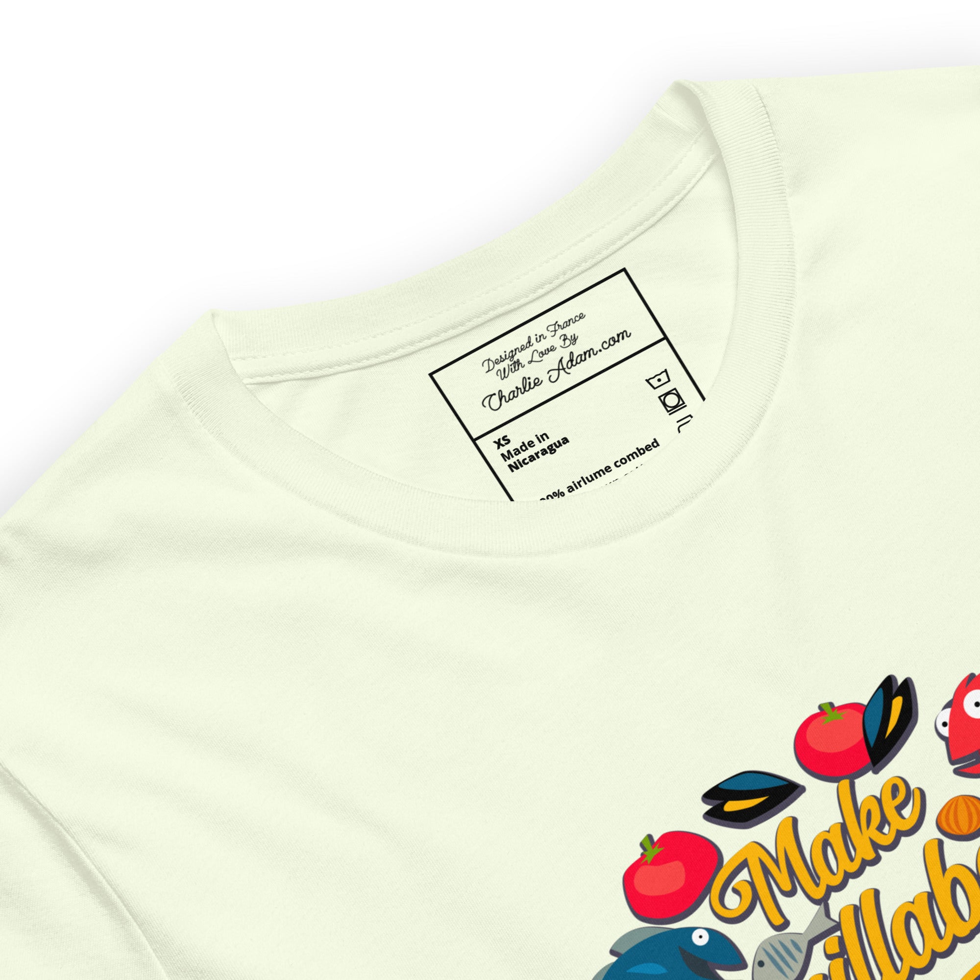 T-shirt en coton unisexe Make Bouillabaisse Not War