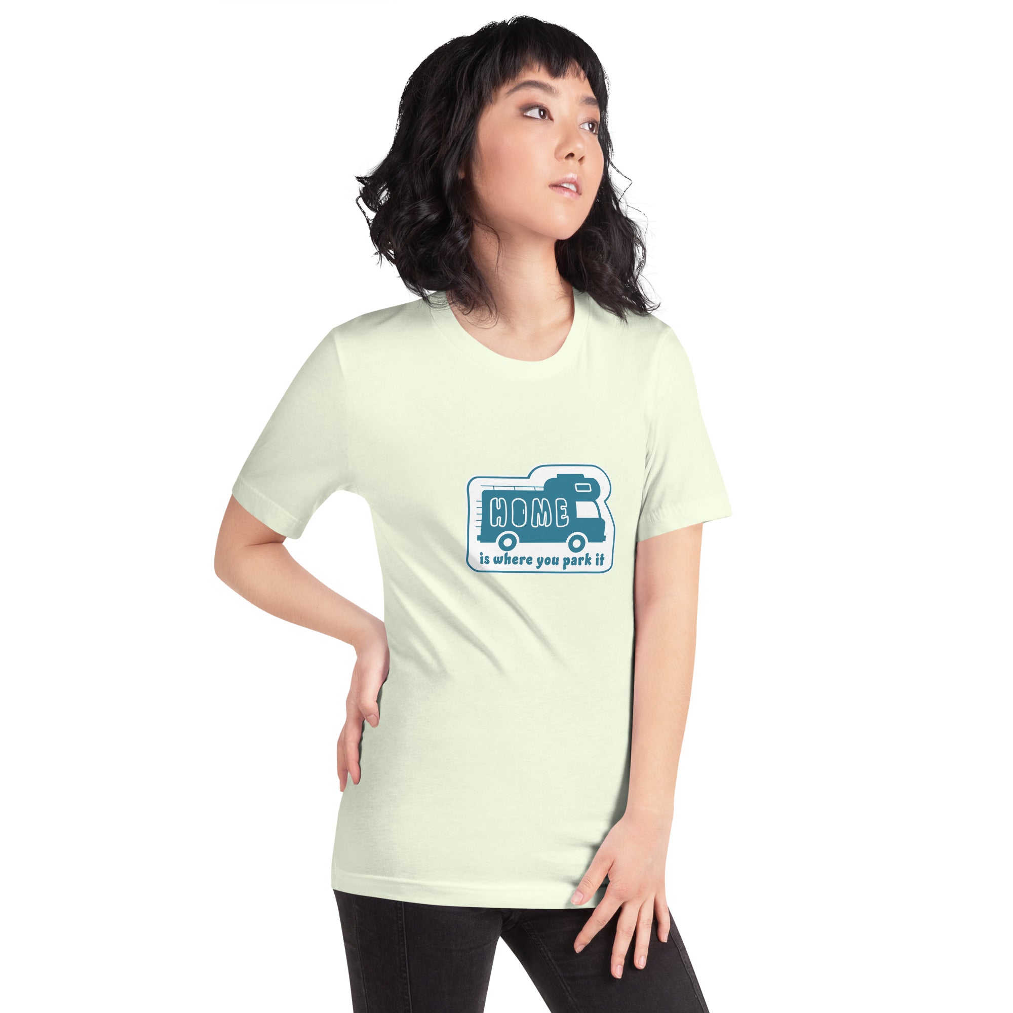 Unisex cotton t-shirt Bold Camper Van on light colors