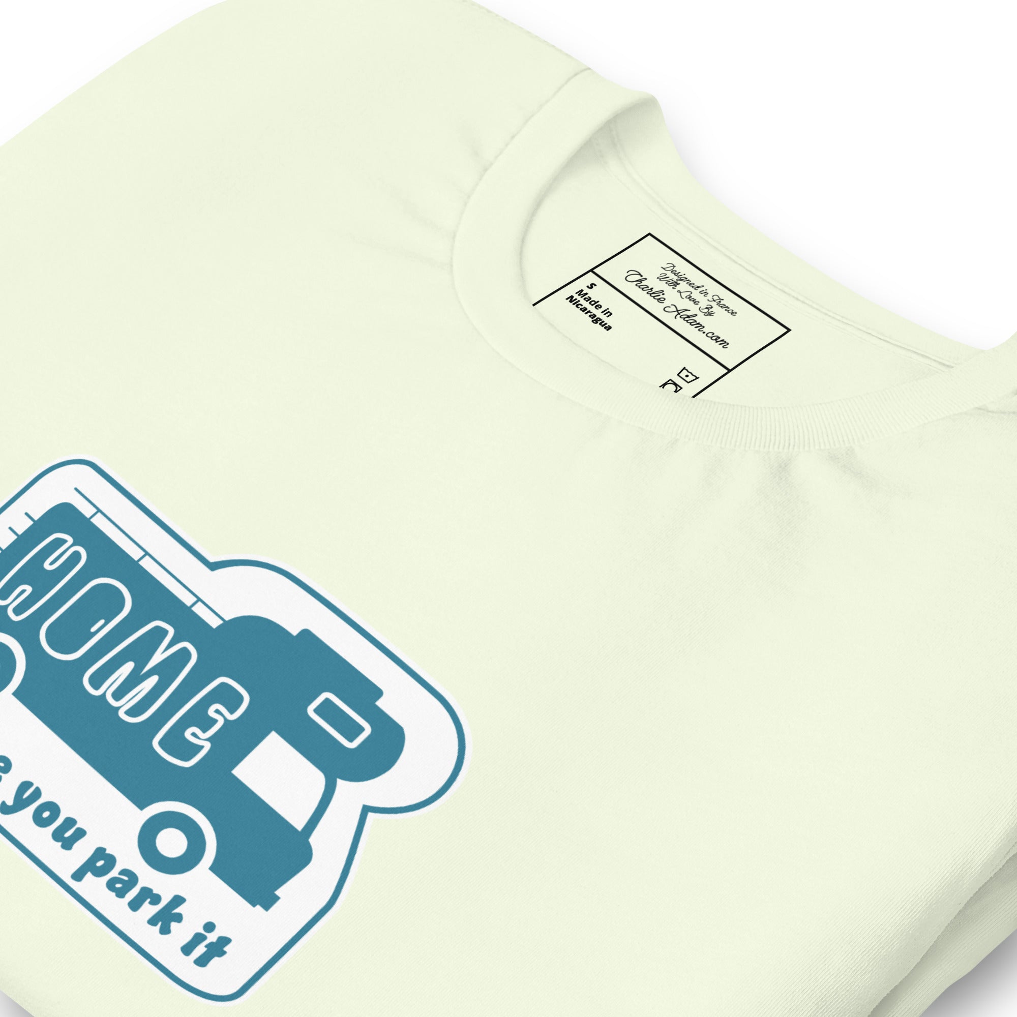 Unisex cotton t-shirt Bold Camper Van on light colors