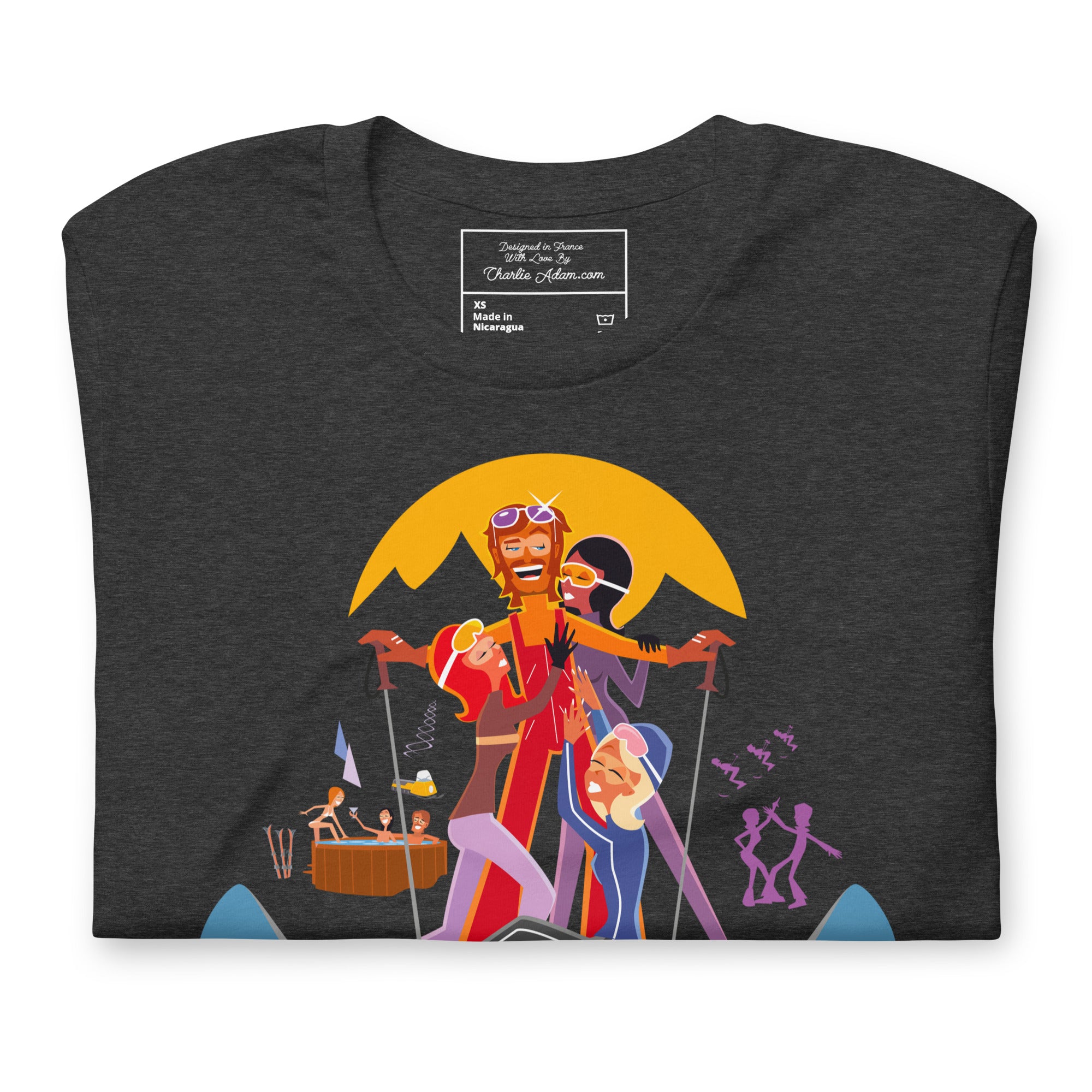 Unisex t-shirt Love instructor First lesson free on dark heather colors