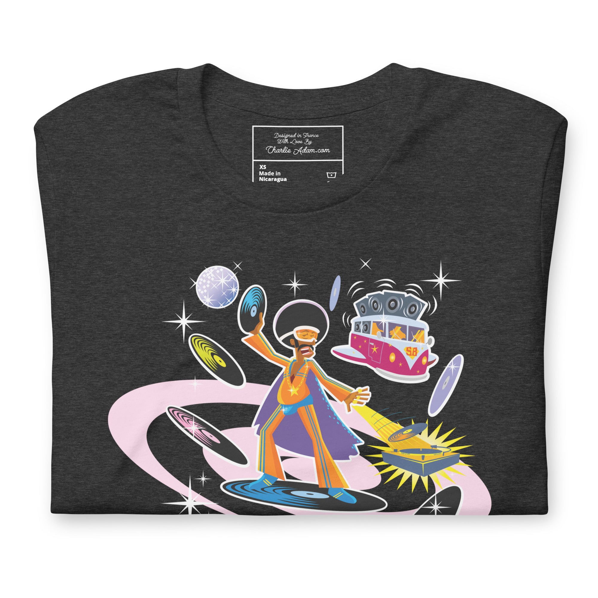 Unisex t-shirt Superboogieman saves the Party on dark heather colors