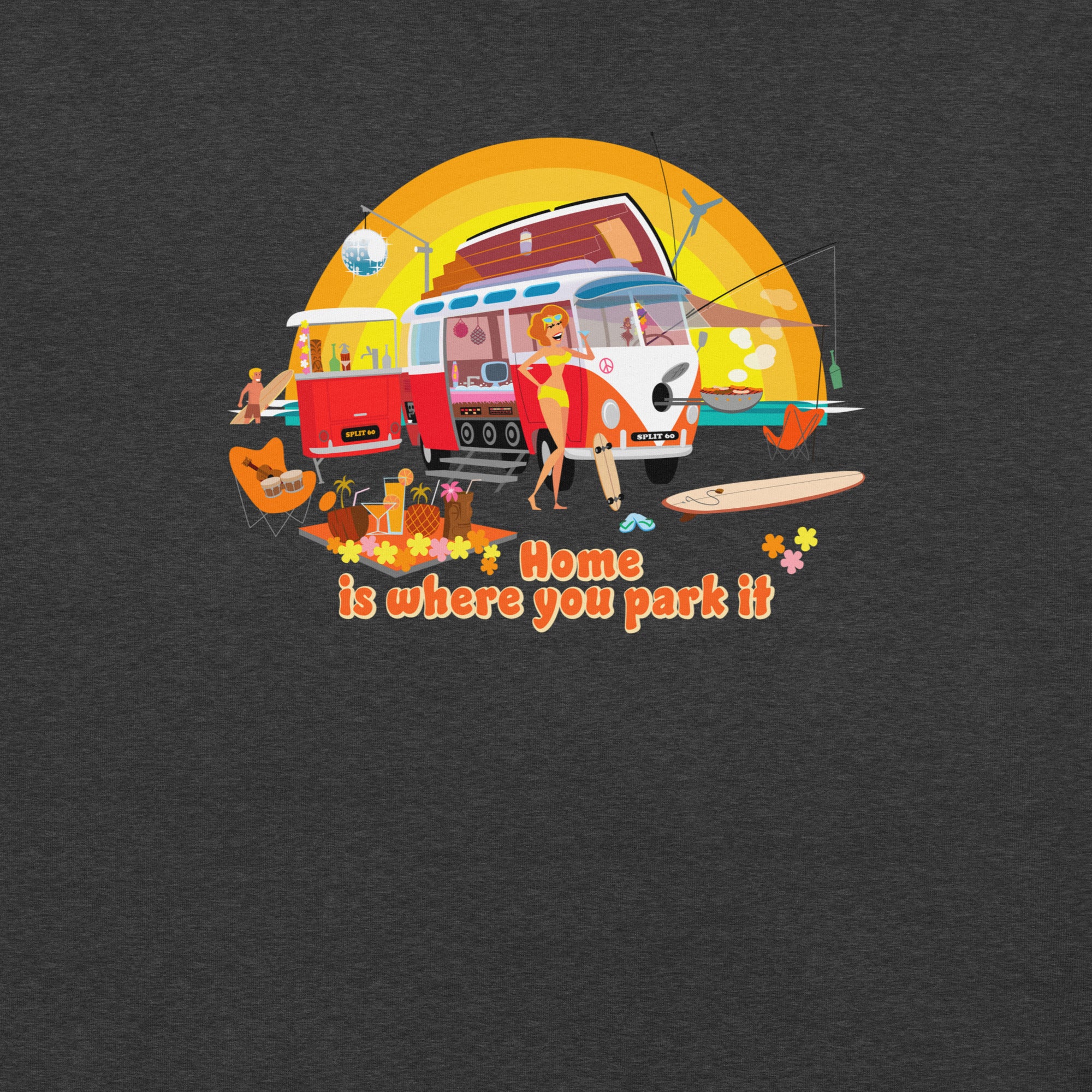 Unisex cotton t-shirt Ultra Combi on dark heather colors