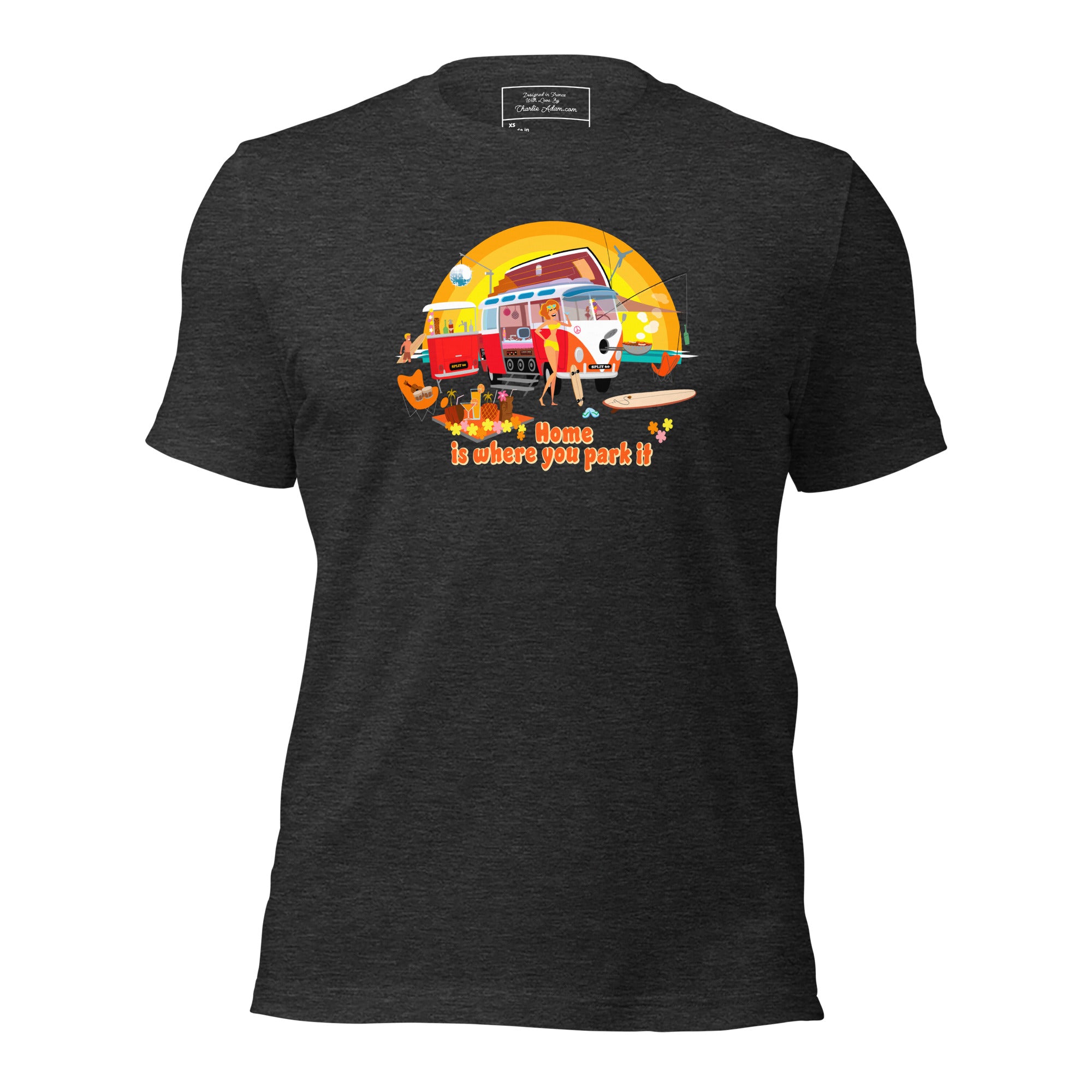 Unisex cotton t-shirt Ultra Combi on dark heather colors
