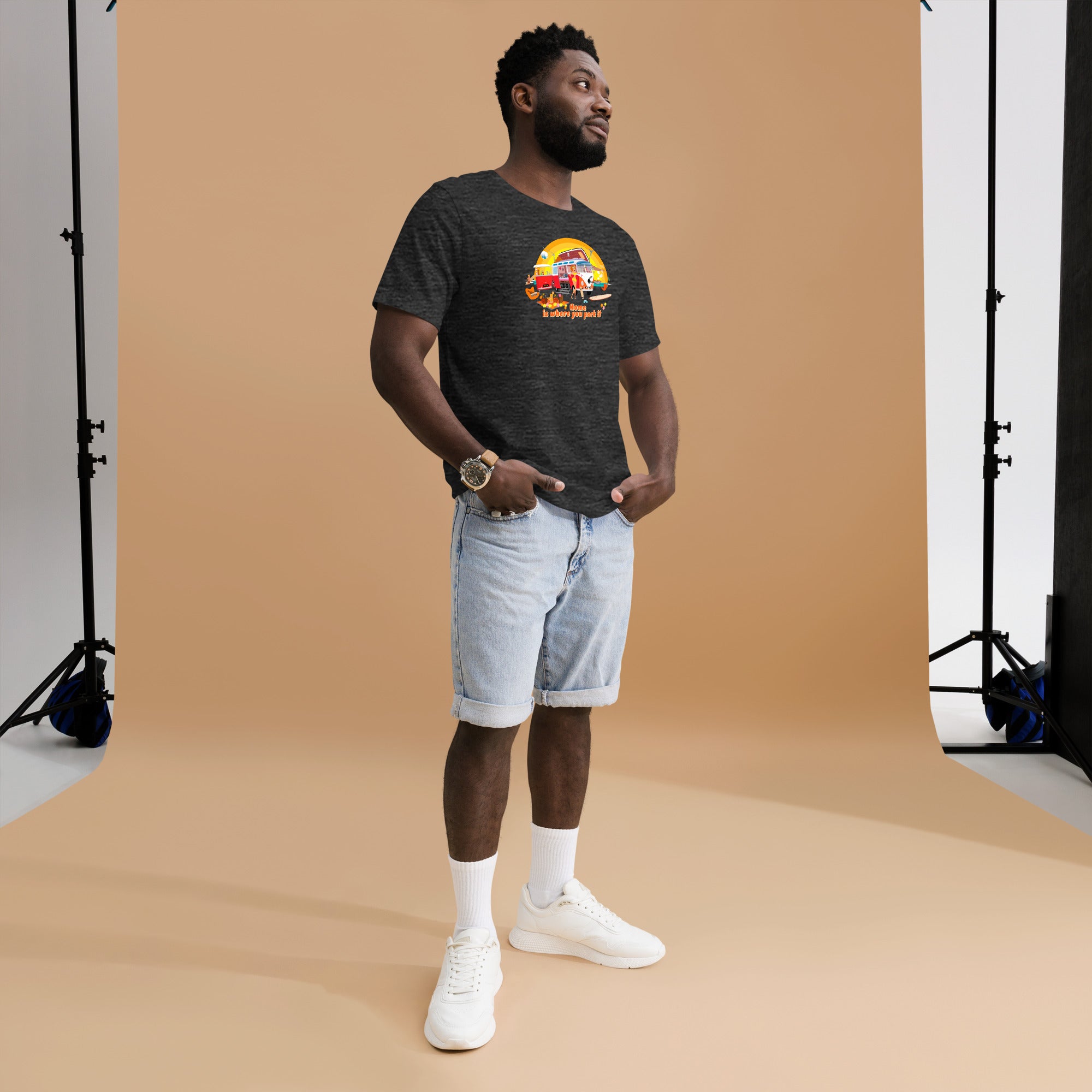 Unisex cotton t-shirt Ultra Combi on dark heather colors