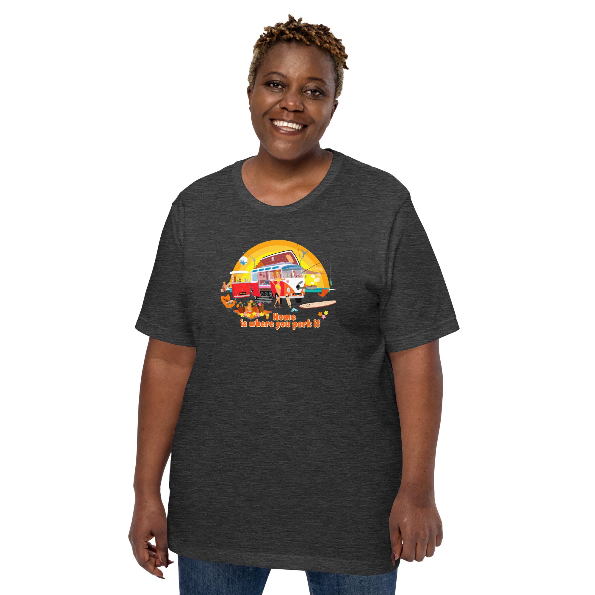 Unisex cotton t-shirt Ultra Combi on dark heather colors