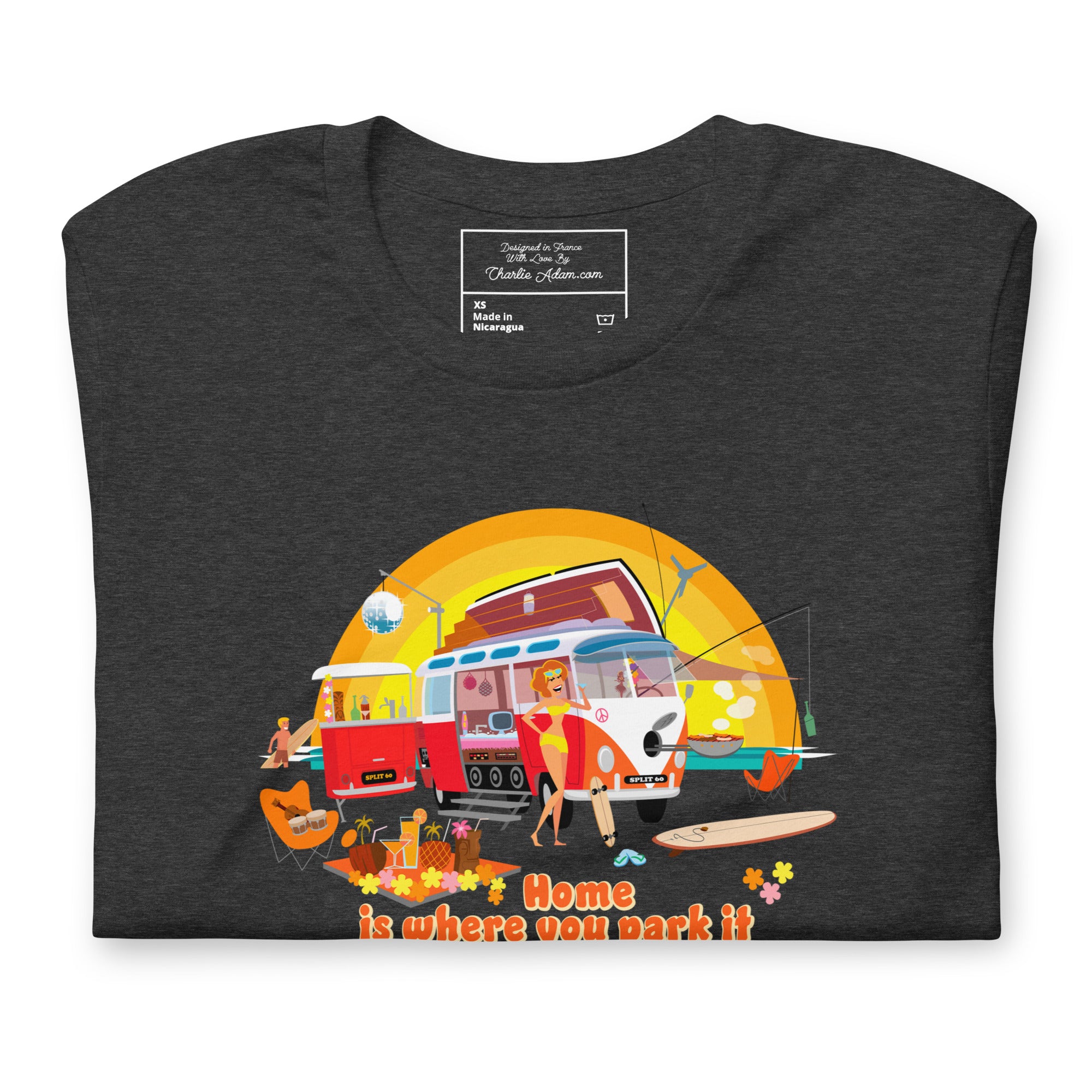 Unisex cotton t-shirt Ultra Combi on dark heather colors