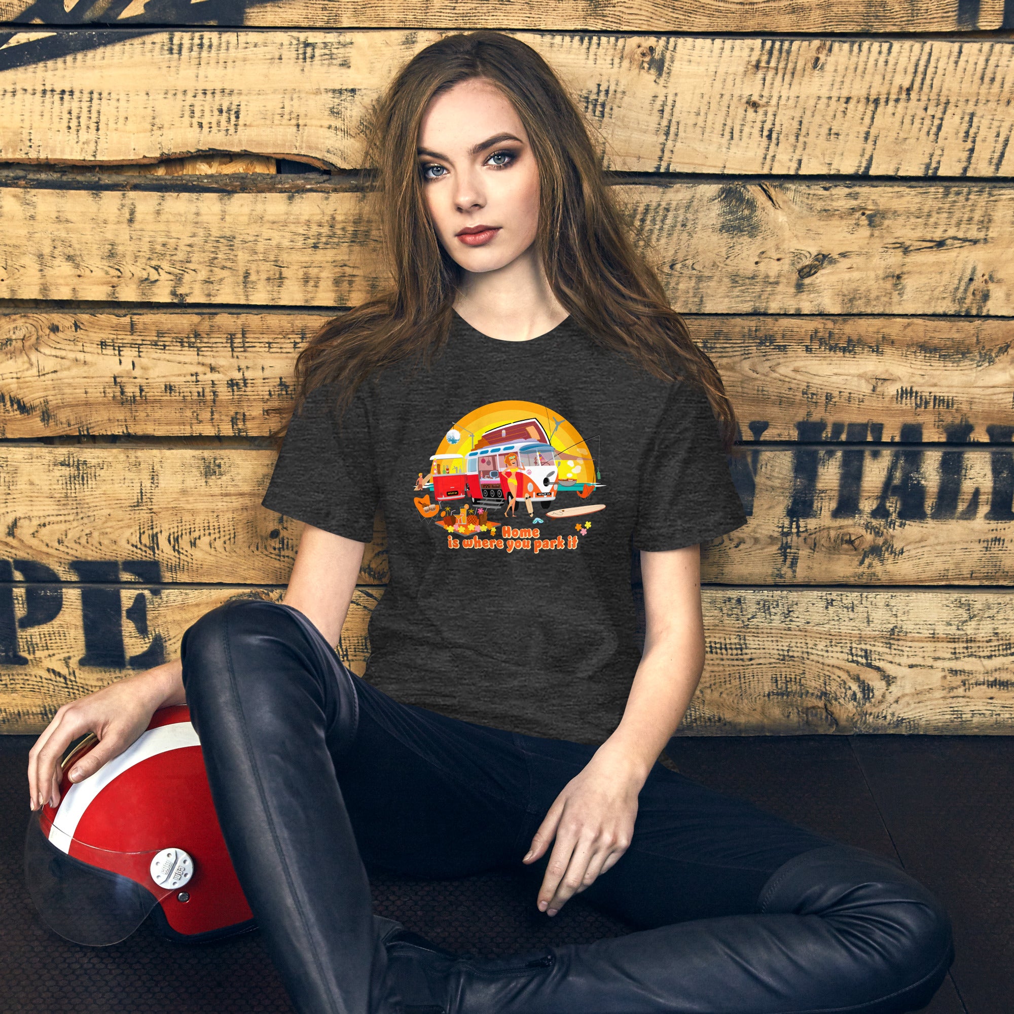 Unisex cotton t-shirt Ultra Combi on dark heather colors