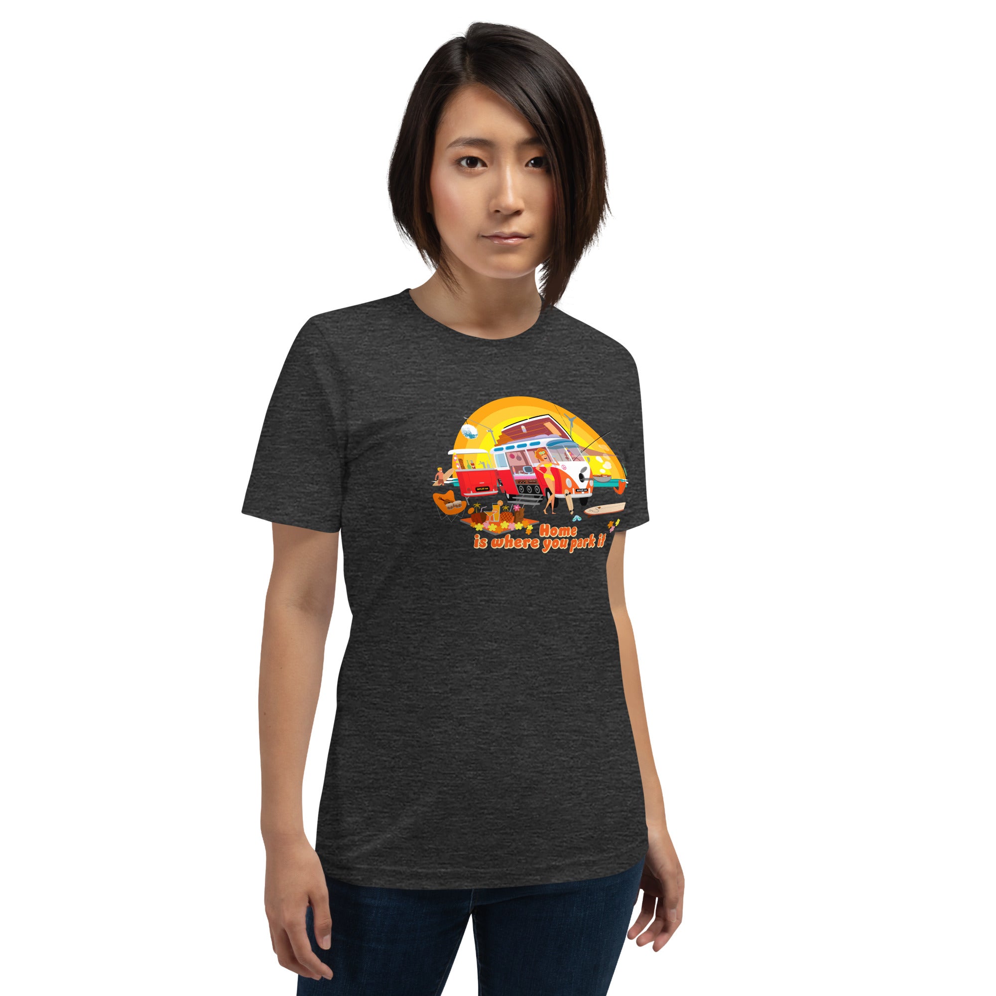 Unisex cotton t-shirt Ultra Combi on dark heather colors