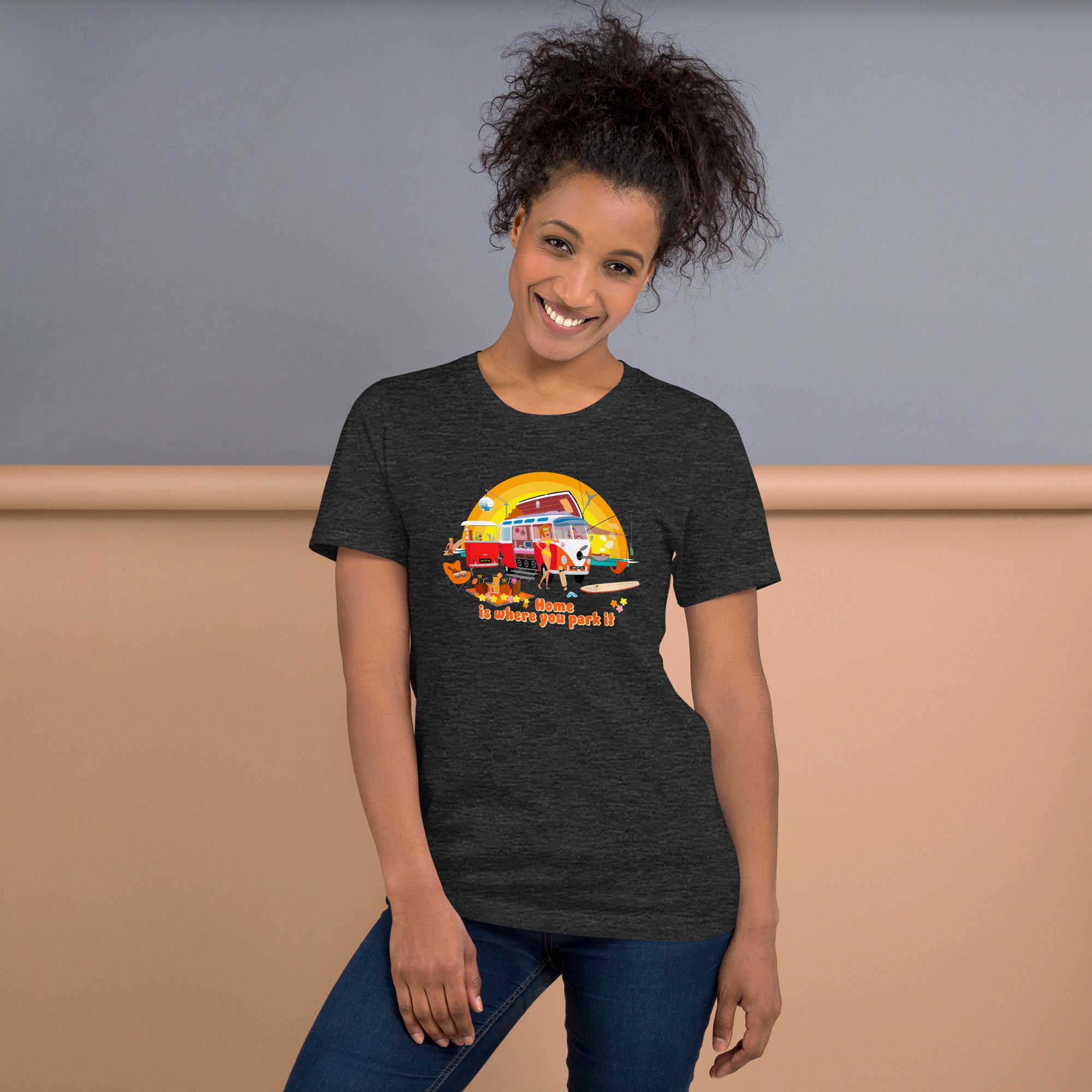 Unisex cotton t-shirt Ultra Combi on dark heather colors