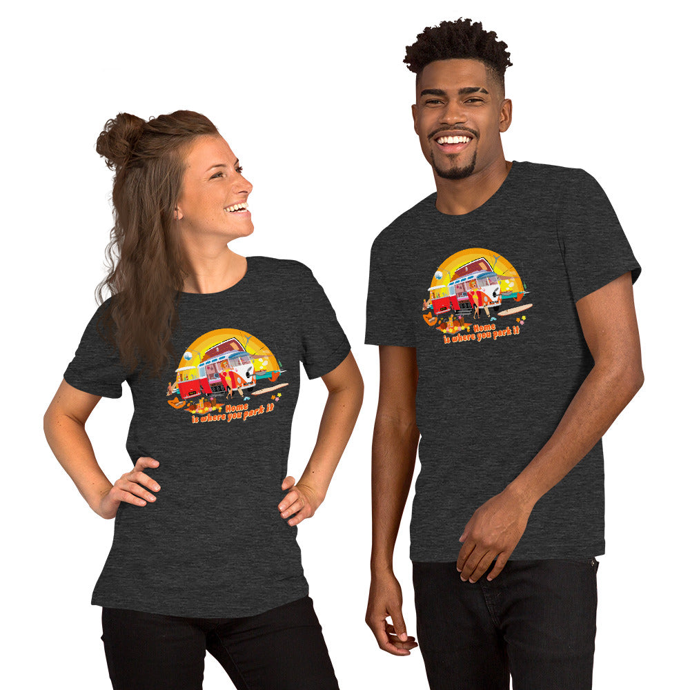 Unisex cotton t-shirt Ultra Combi on dark heather colors