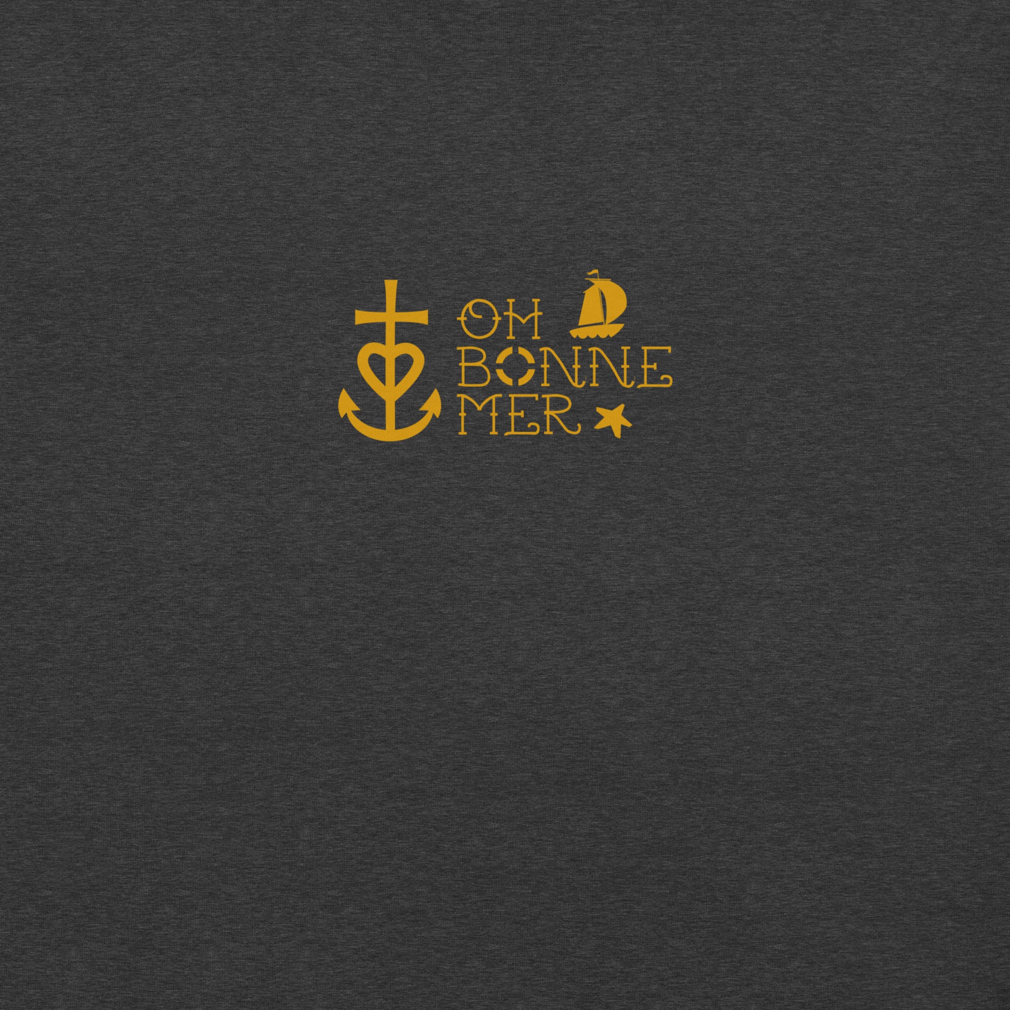 Unisex cotton t-shirt Oh Bonne Mer 2 on dark heather colors