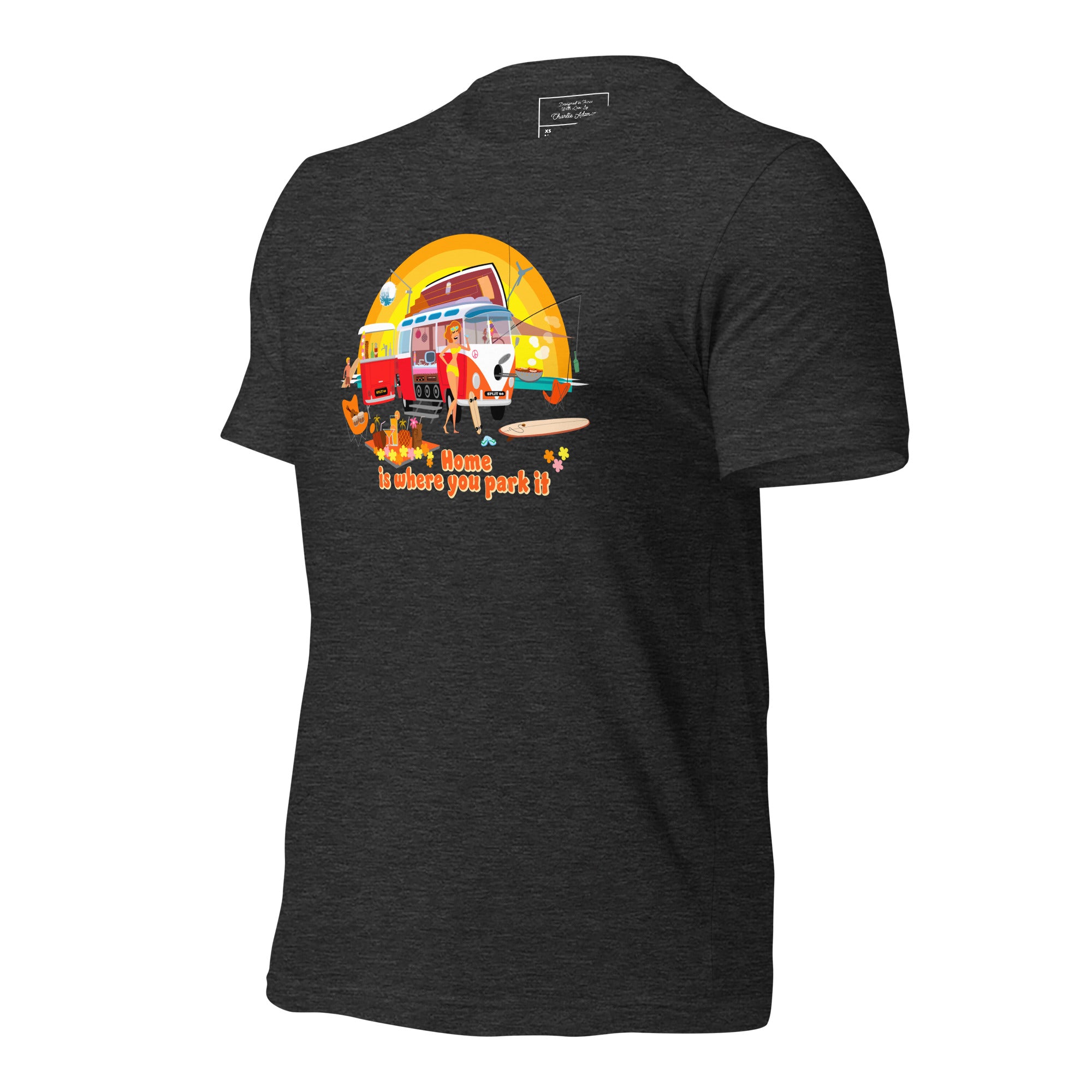 Unisex cotton t-shirt Ultra Combi on dark heather colors