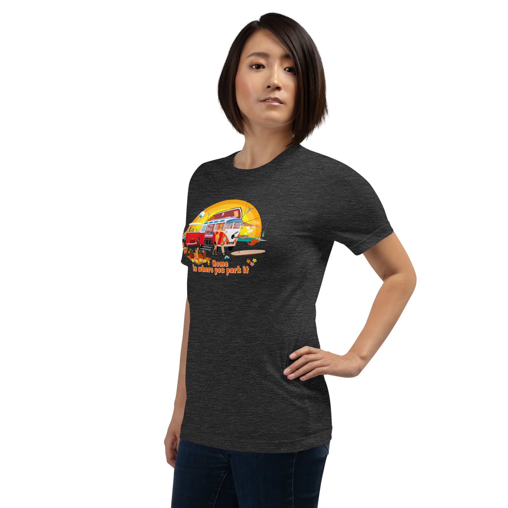 Unisex cotton t-shirt Ultra Combi on dark heather colors