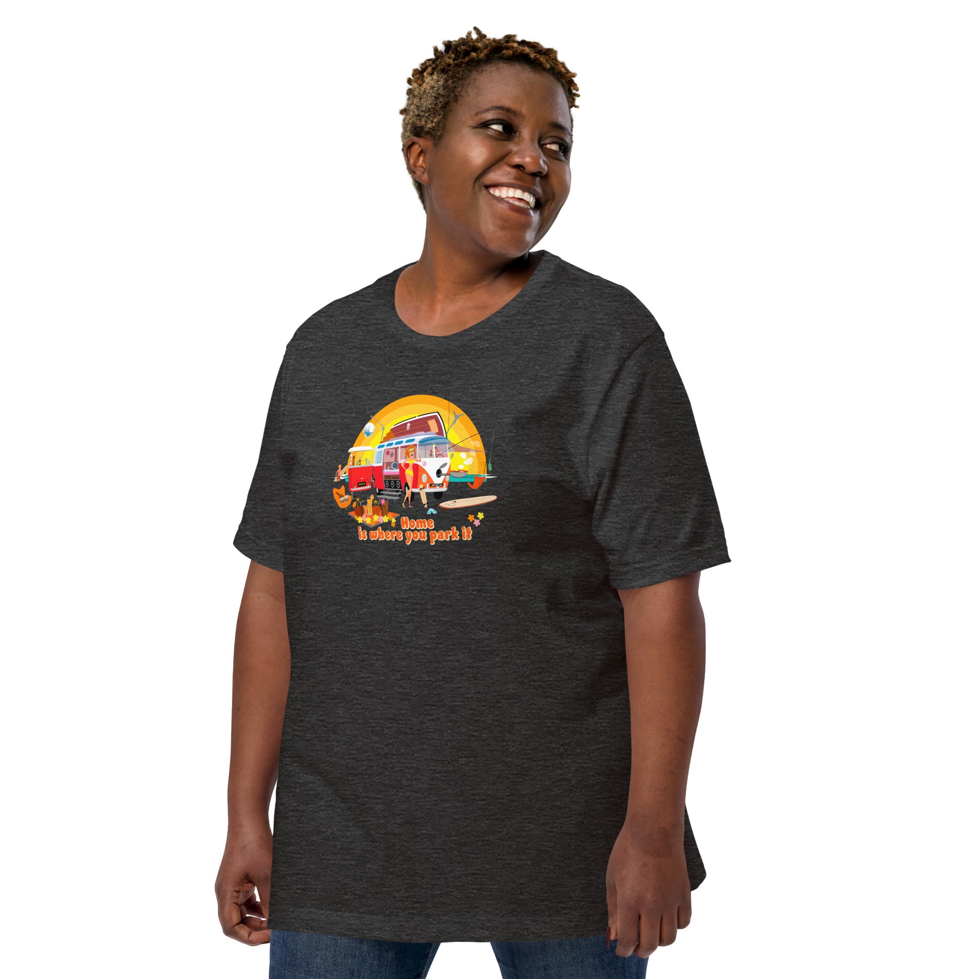 Unisex cotton t-shirt Ultra Combi on dark heather colors