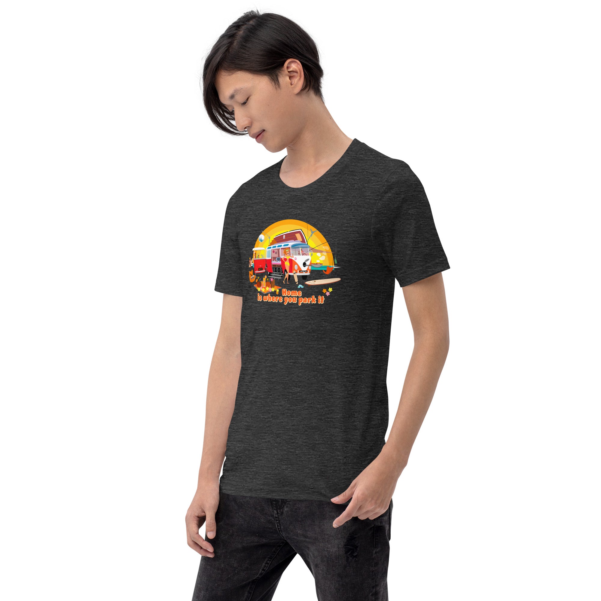 Unisex cotton t-shirt Ultra Combi on dark heather colors