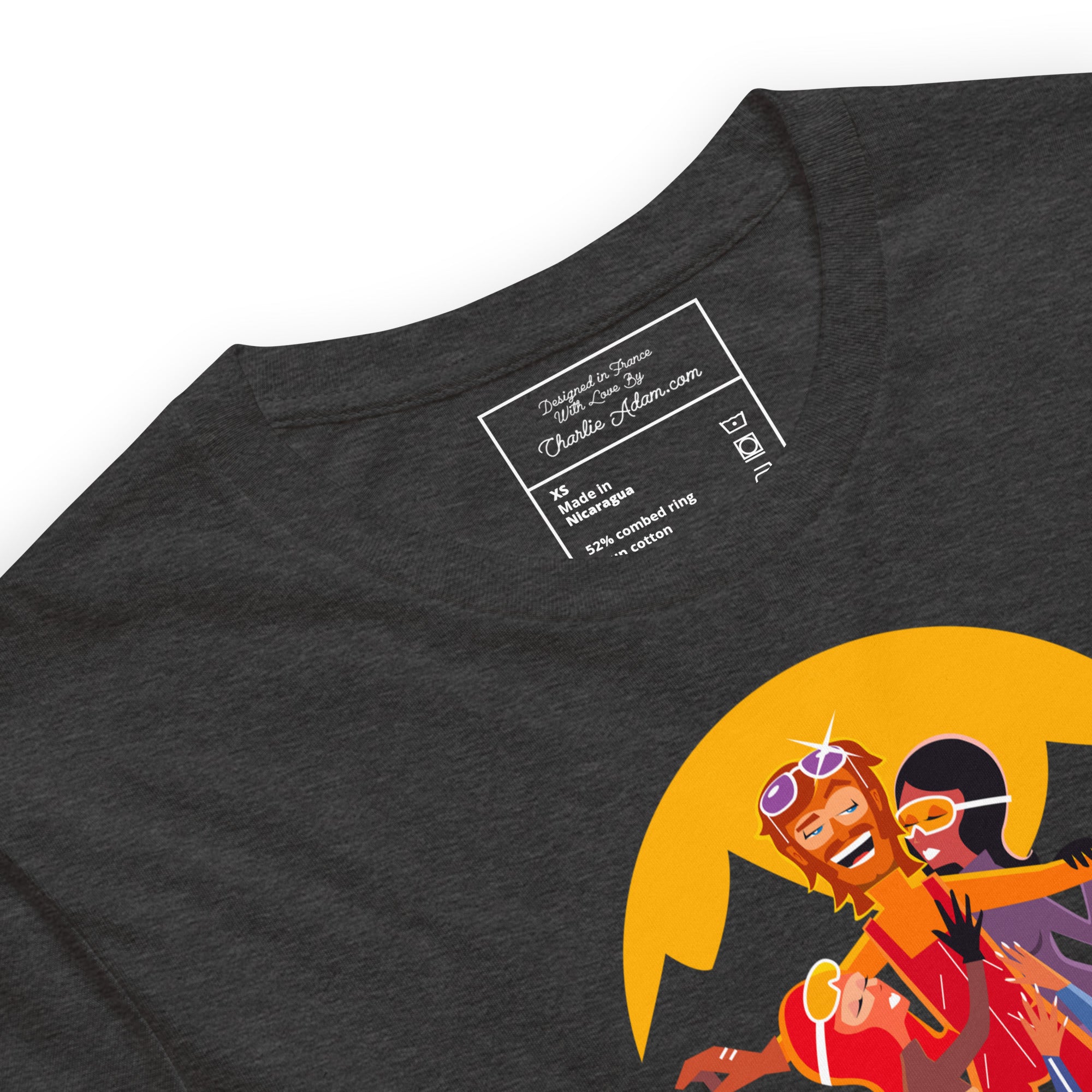 Unisex t-shirt Love instructor First lesson free on dark heather colors