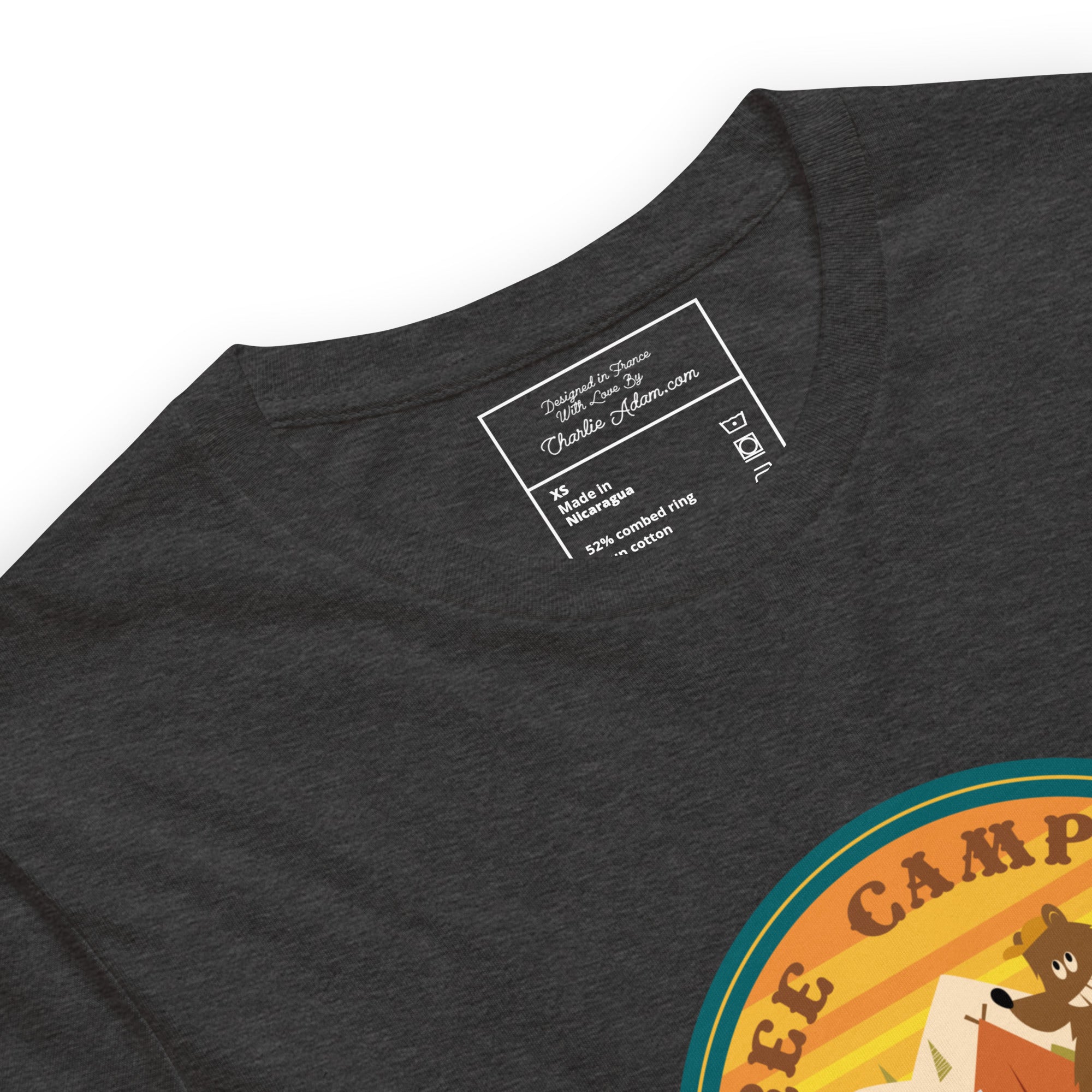 Unisex t-shirt Free Camping is not a crime on dark heather colors
