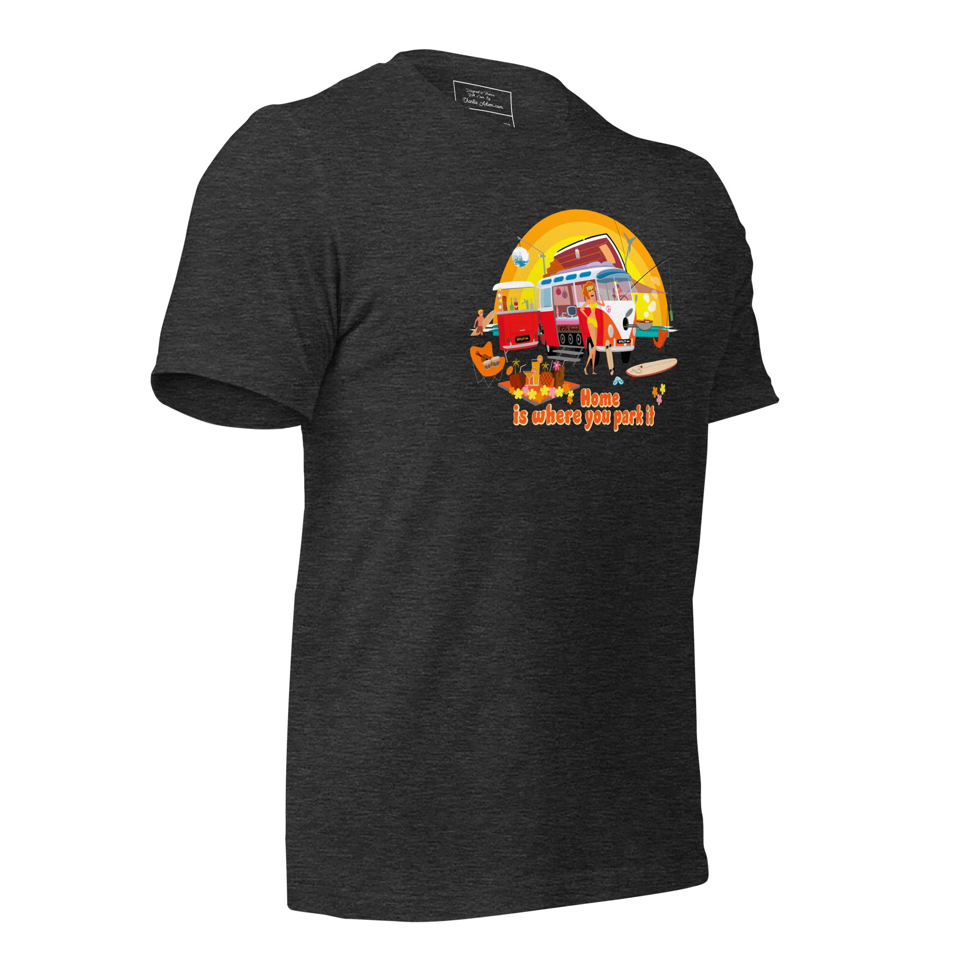 Unisex cotton t-shirt Ultra Combi on dark heather colors