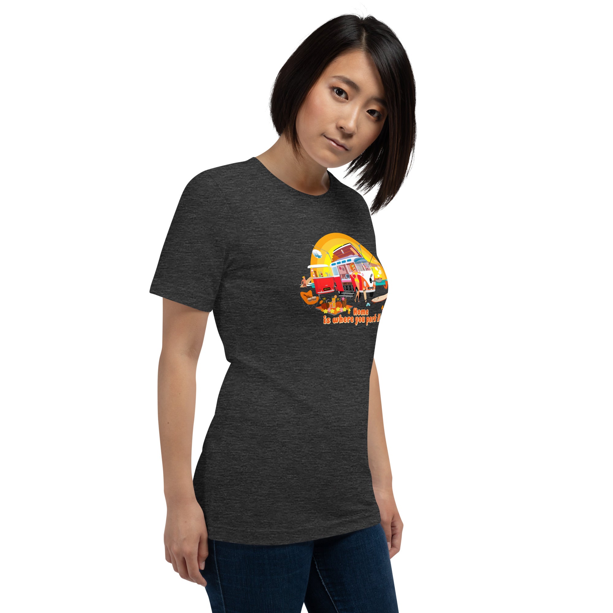 Unisex cotton t-shirt Ultra Combi on dark heather colors