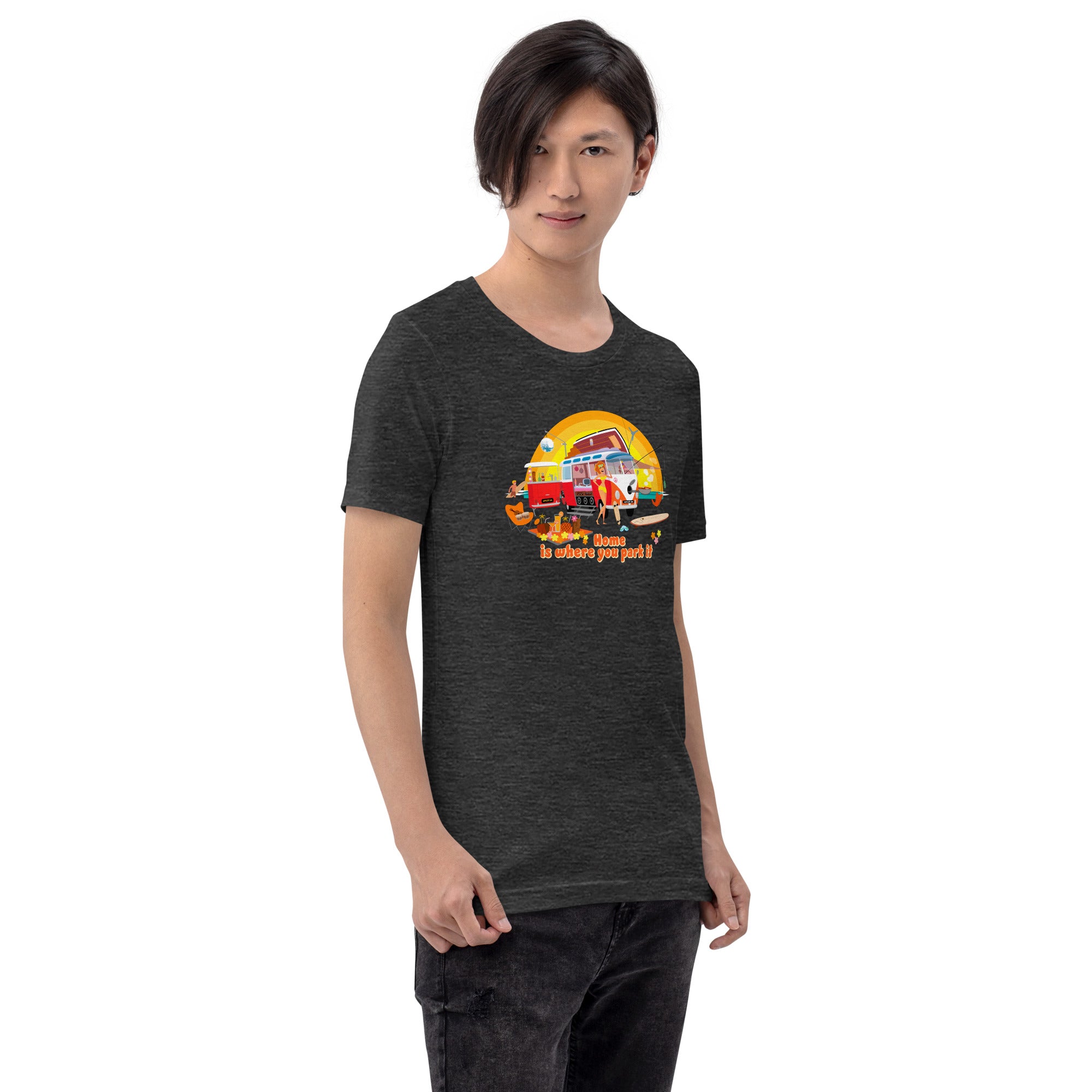 Unisex cotton t-shirt Ultra Combi on dark heather colors