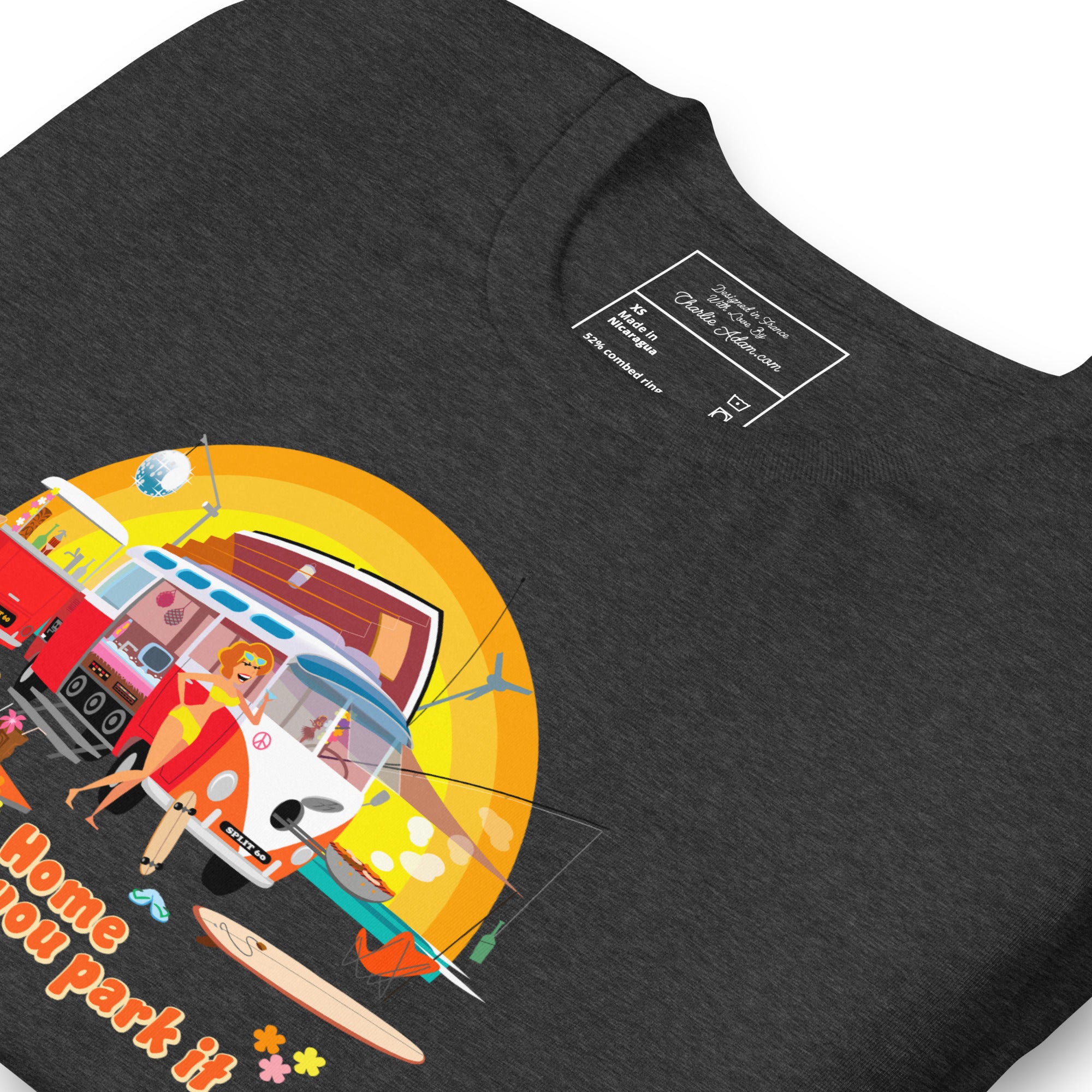 Unisex cotton t-shirt Ultra Combi on dark heather colors