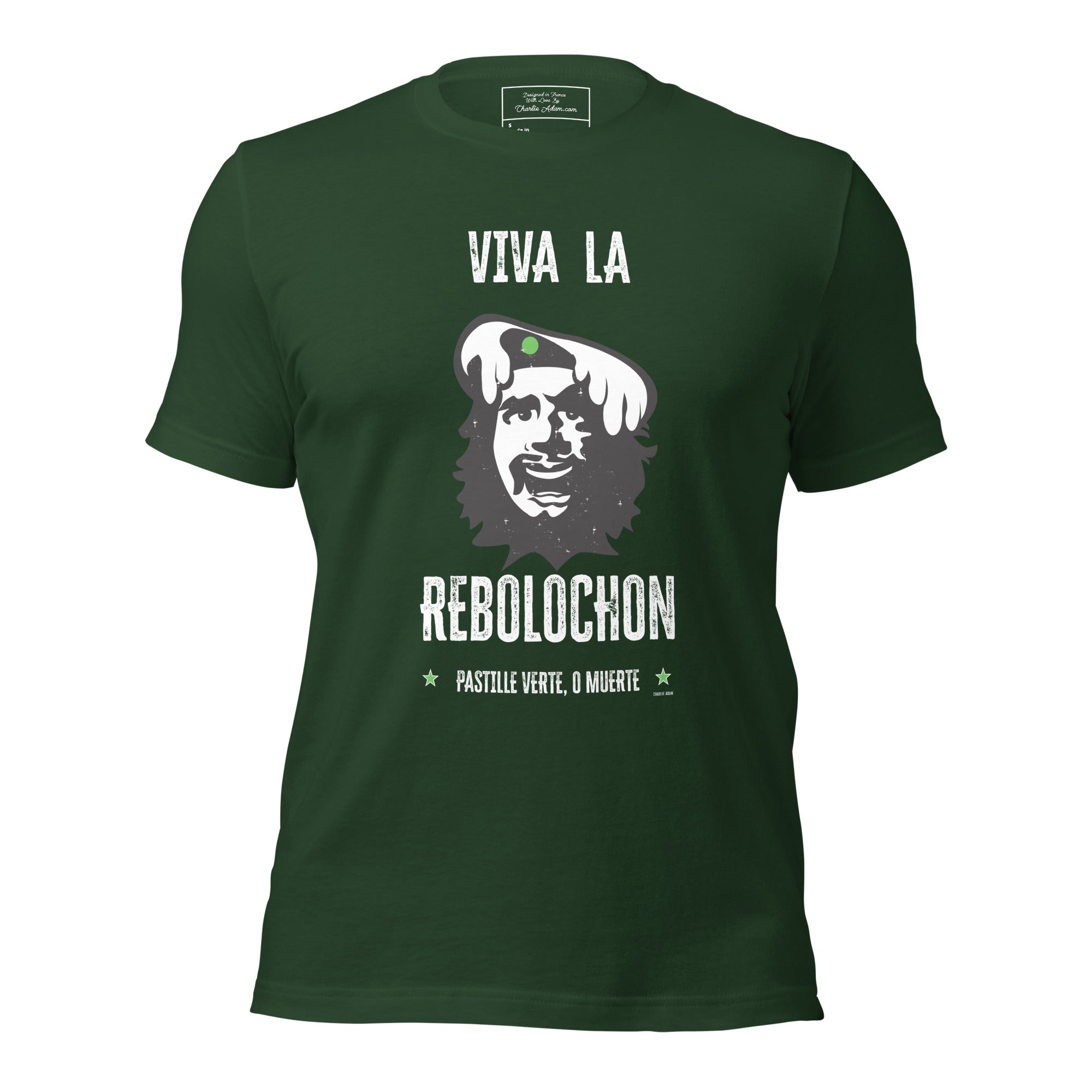 T-shirt en coton unisexe Viva la Rebolochon sur couleurs foncées