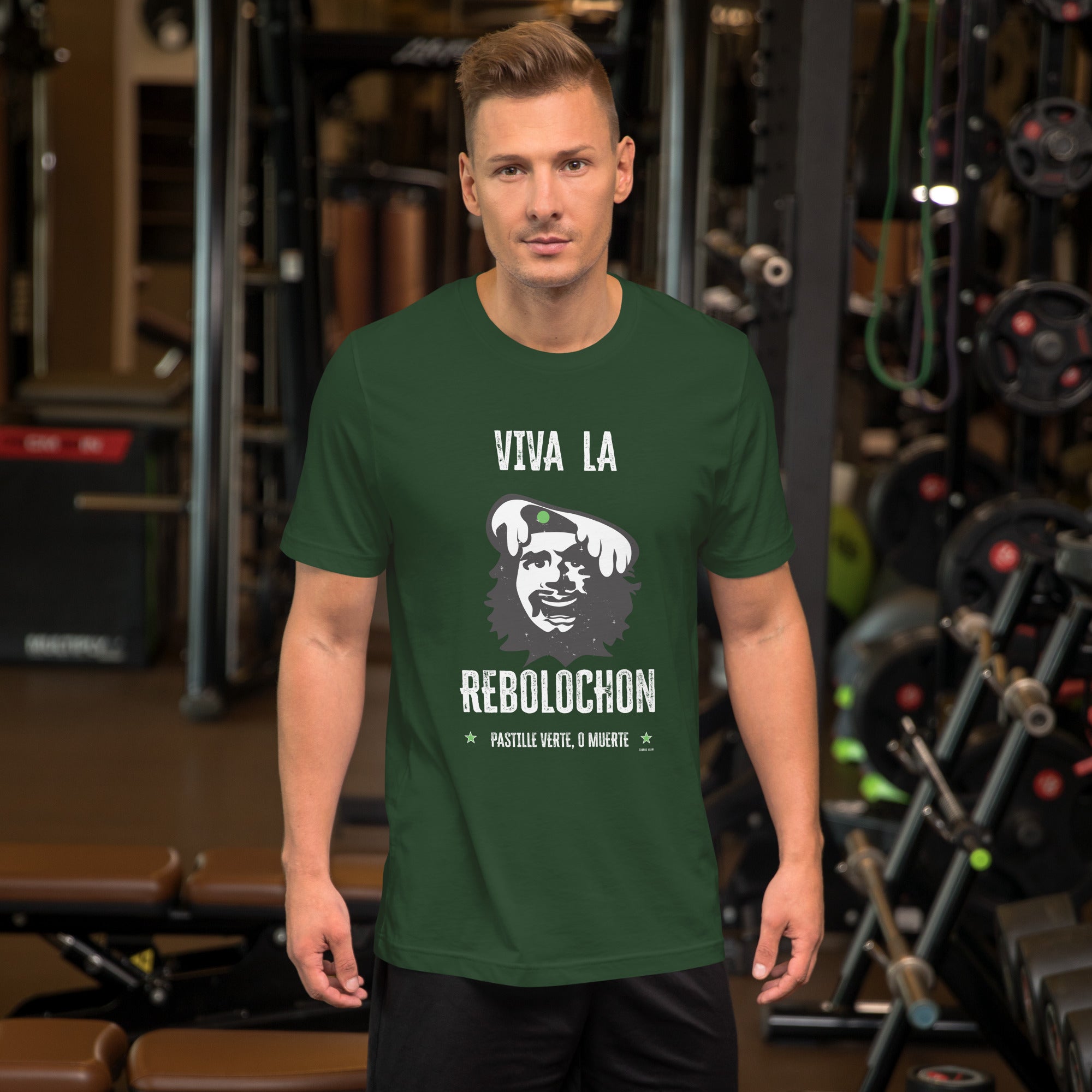 T-shirt en coton unisexe Viva la Rebolochon sur couleurs foncées
