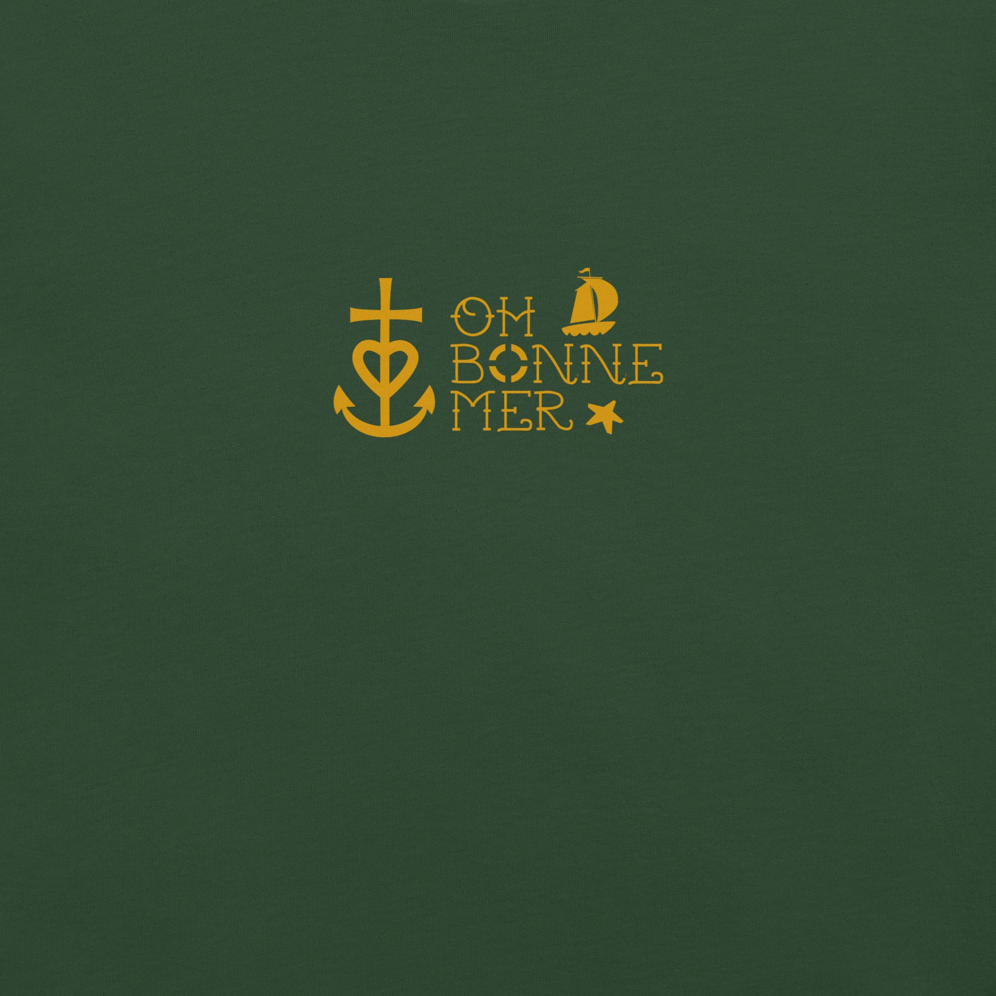 Unisex cotton t-shirt Oh Bonne Mer 2 on greens