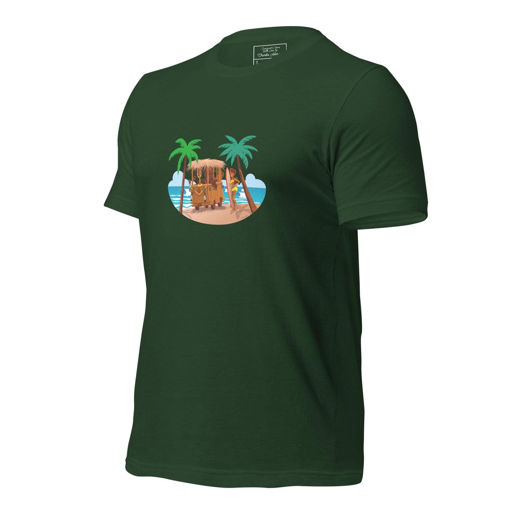 Unisex t-shirt Tiki Kombi on dark colors
