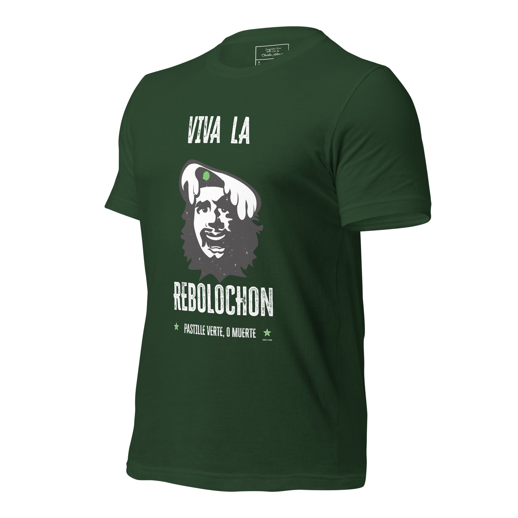 T-shirt en coton unisexe Viva la Rebolochon sur couleurs foncées