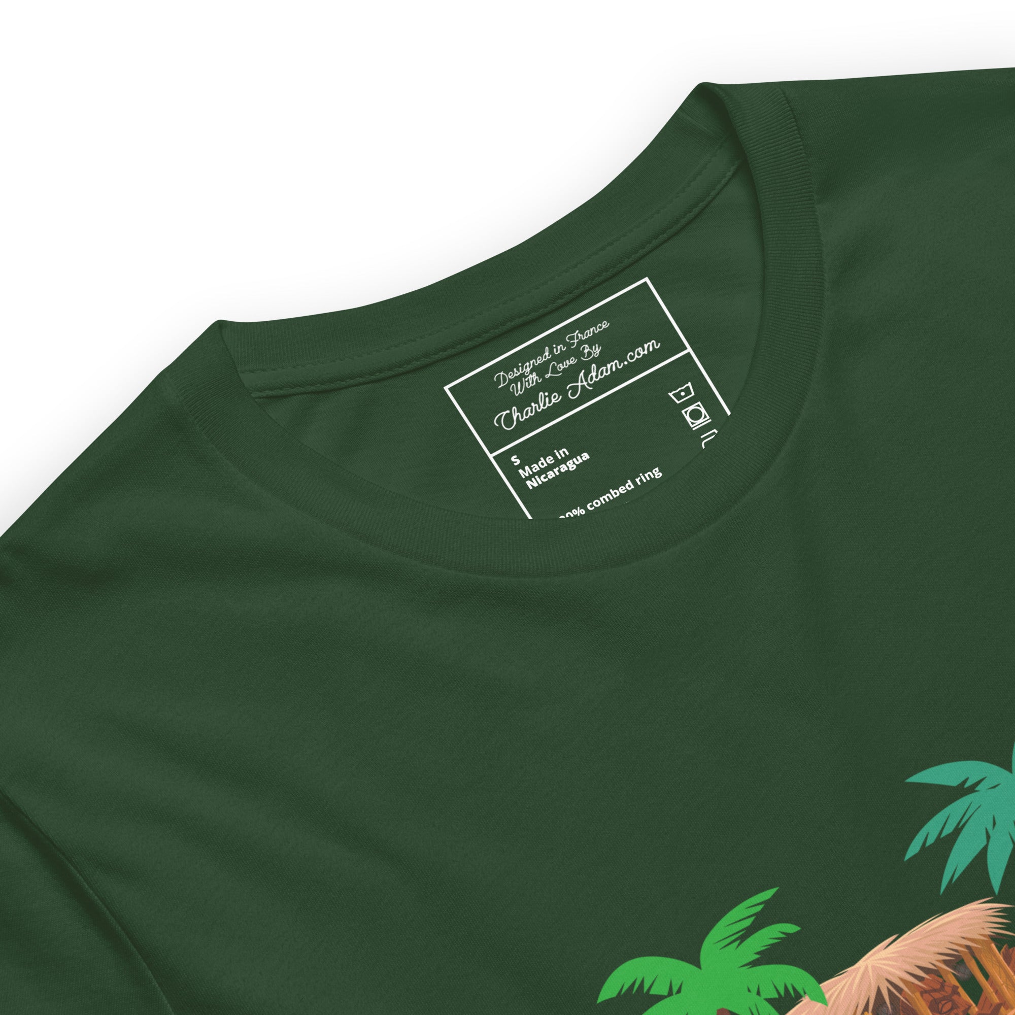 Unisex t-shirt Tiki Kombi on dark colors