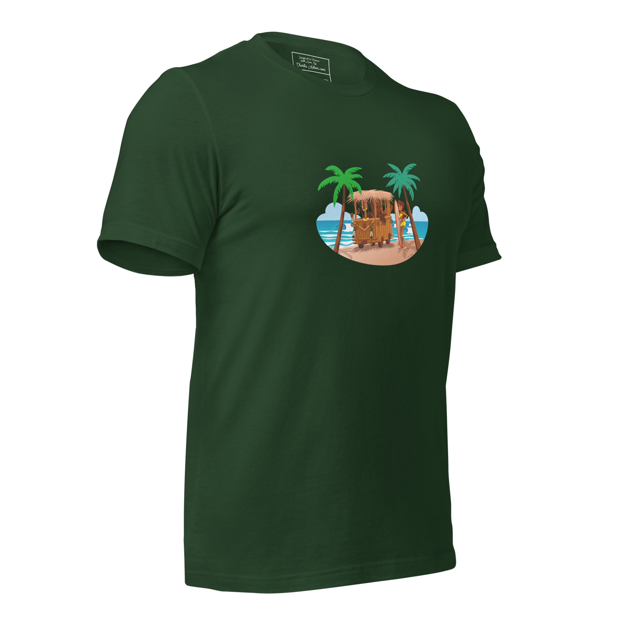 Unisex t-shirt Tiki Kombi on dark colors