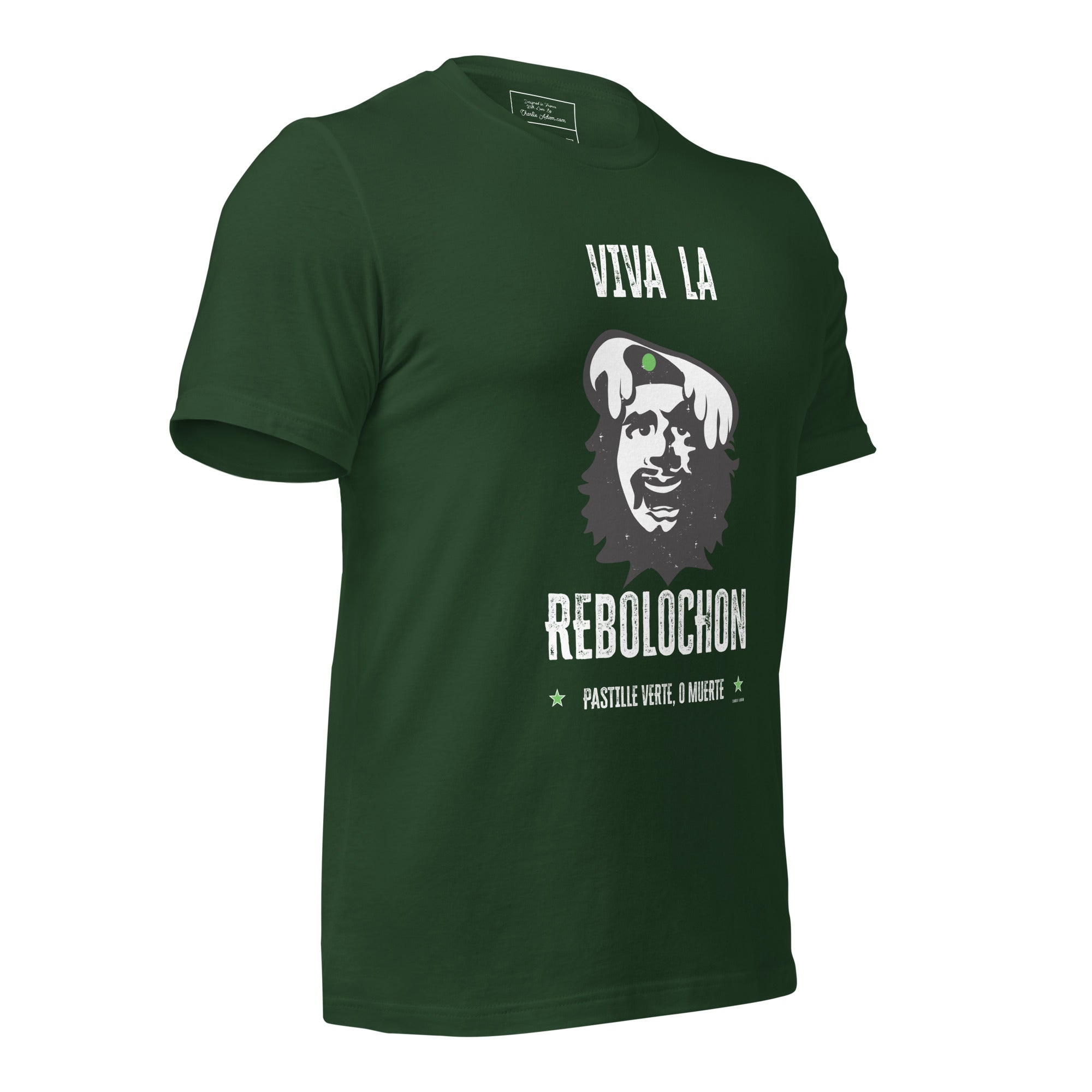 T-shirt en coton unisexe Viva la Rebolochon sur couleurs foncées