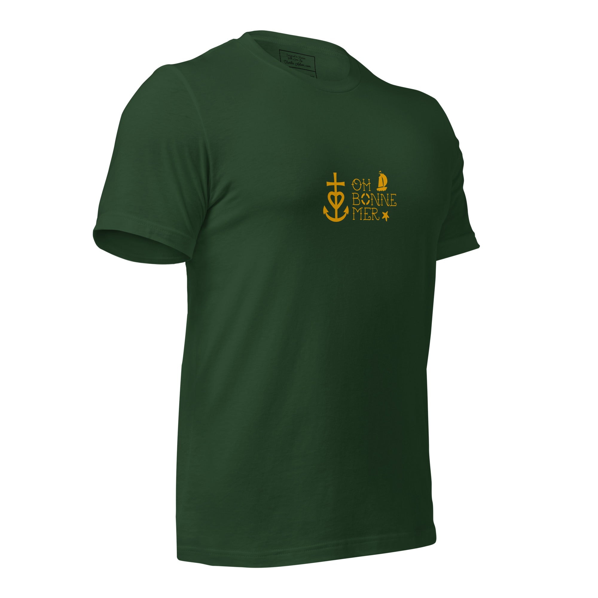 Unisex cotton t-shirt Oh Bonne Mer 2 on greens