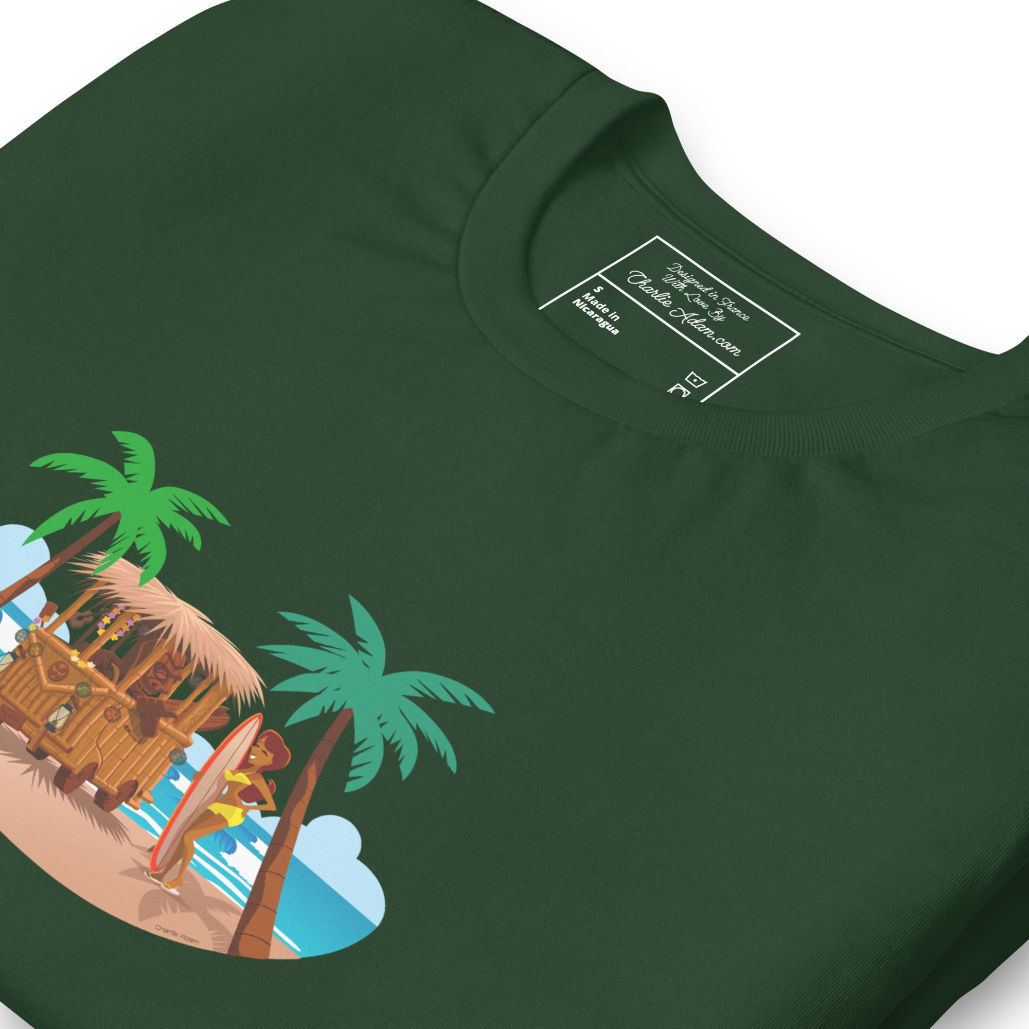 Unisex t-shirt Tiki Kombi on dark colors