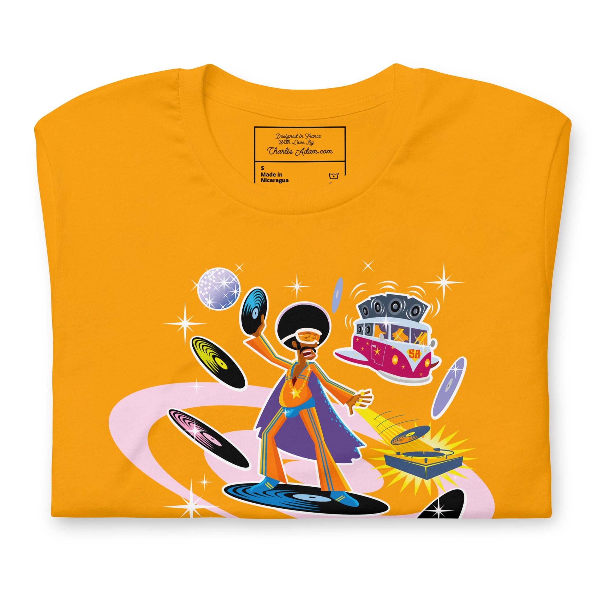 Unisex cotton t-shirt Superboogieman saves the Party on bright colors