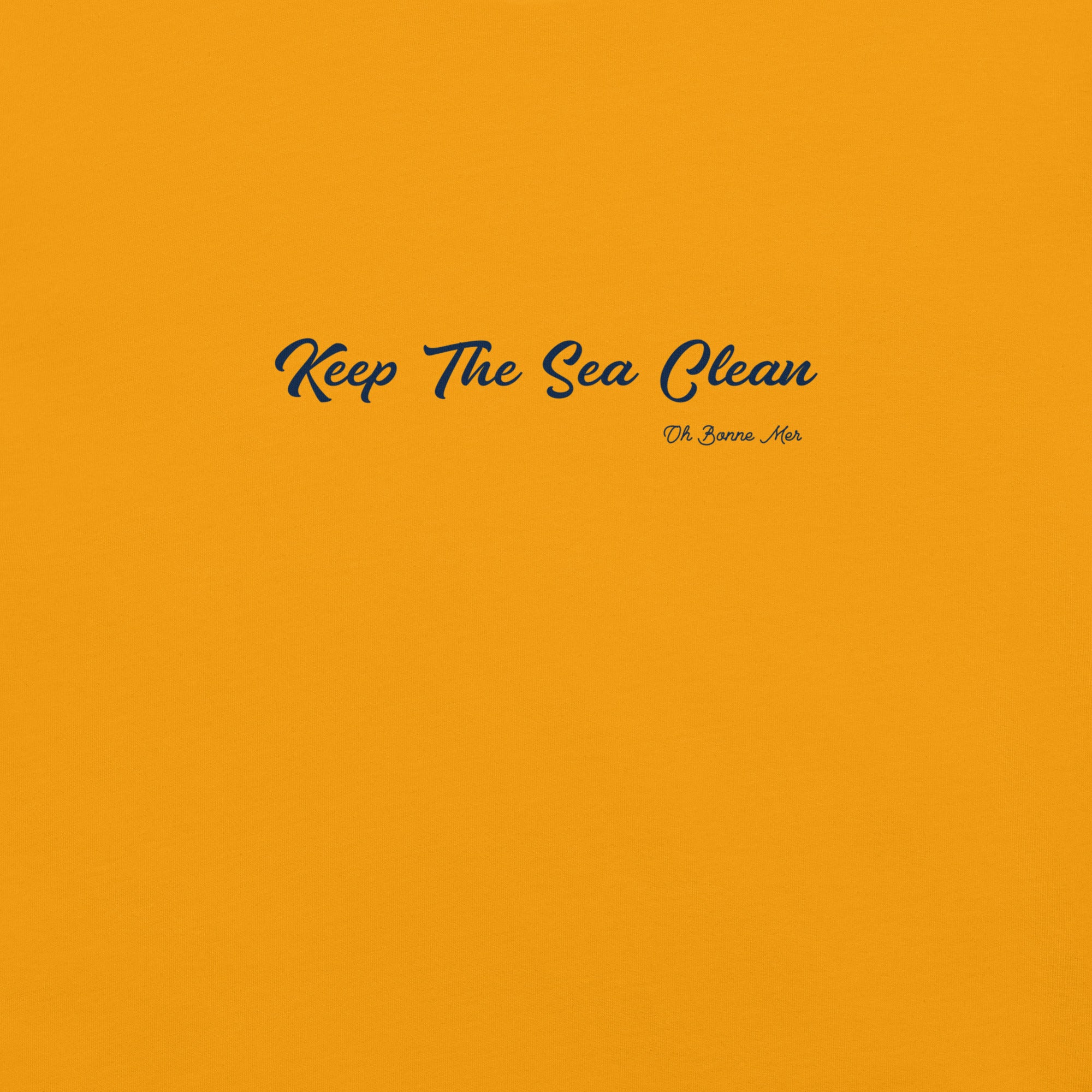 Unisex cotton t-shirt Keep The Sea Clean Navy on bright colors