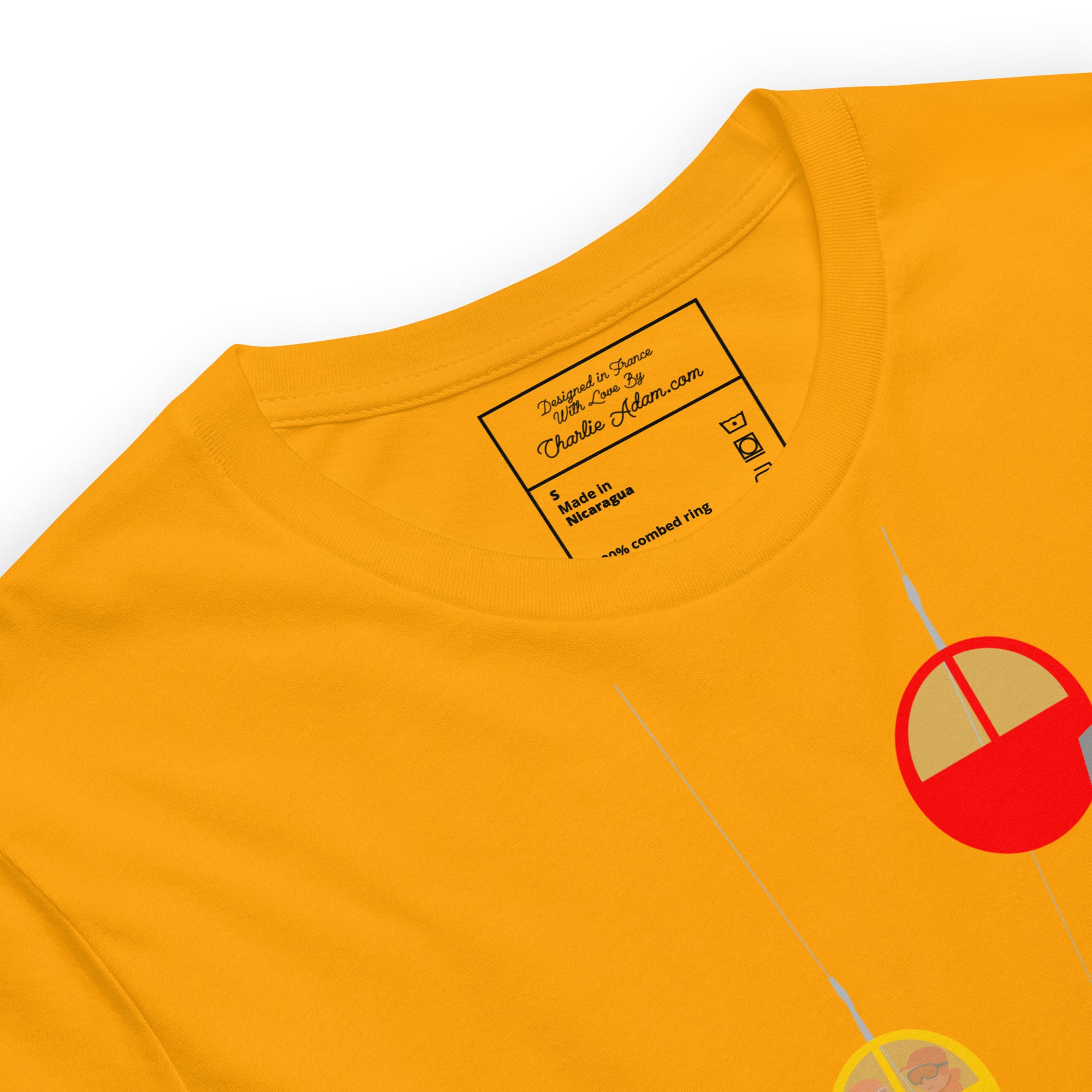 T-shirt en coton unisexe Gondolas in the mist sur couleurs claires